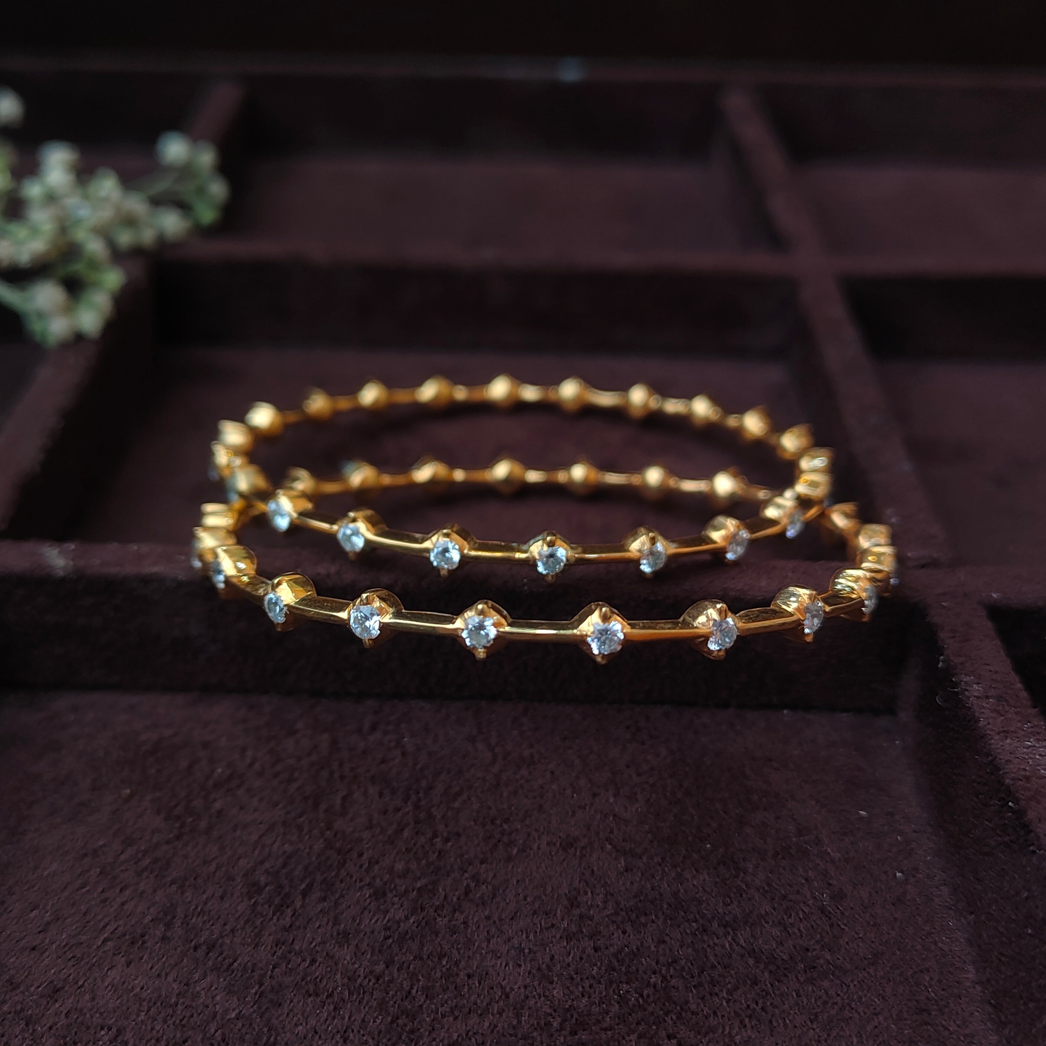 Diamond look Bangles - BCOS Its Silver