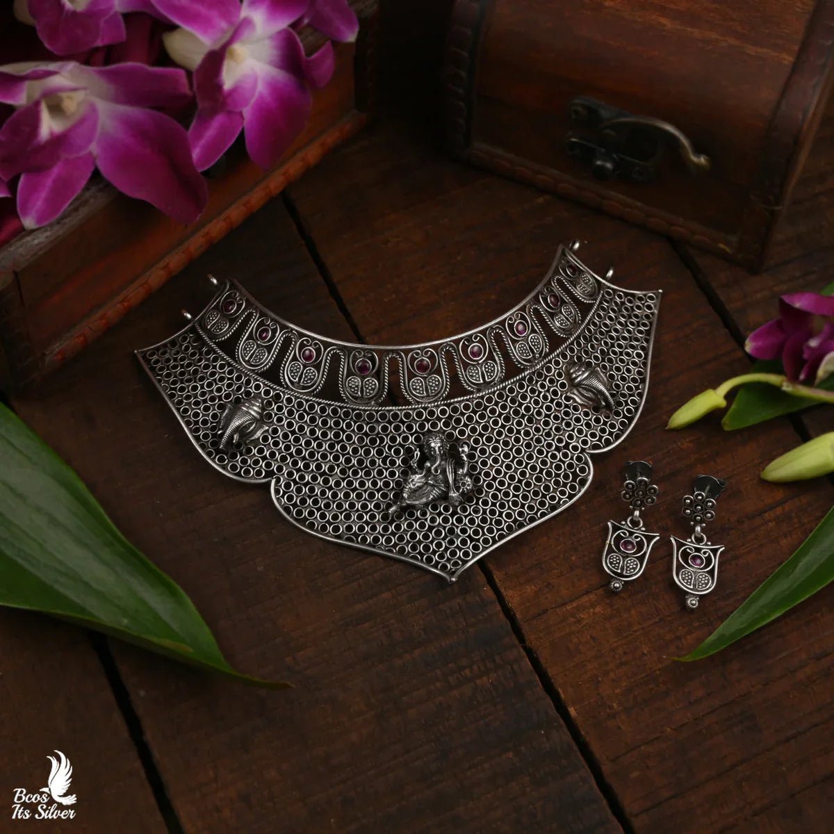 Silver Oxidized Choker - BCOS Its Silver