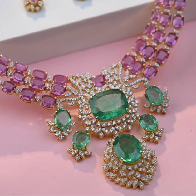 92.5 Diamond look alike set - 0234 - BCOS Its Silver