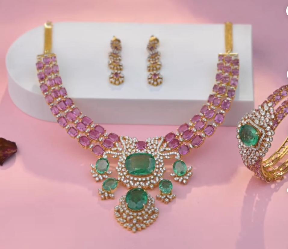 92.5 Diamond look alike set - 0234 - BCOS Its Silver