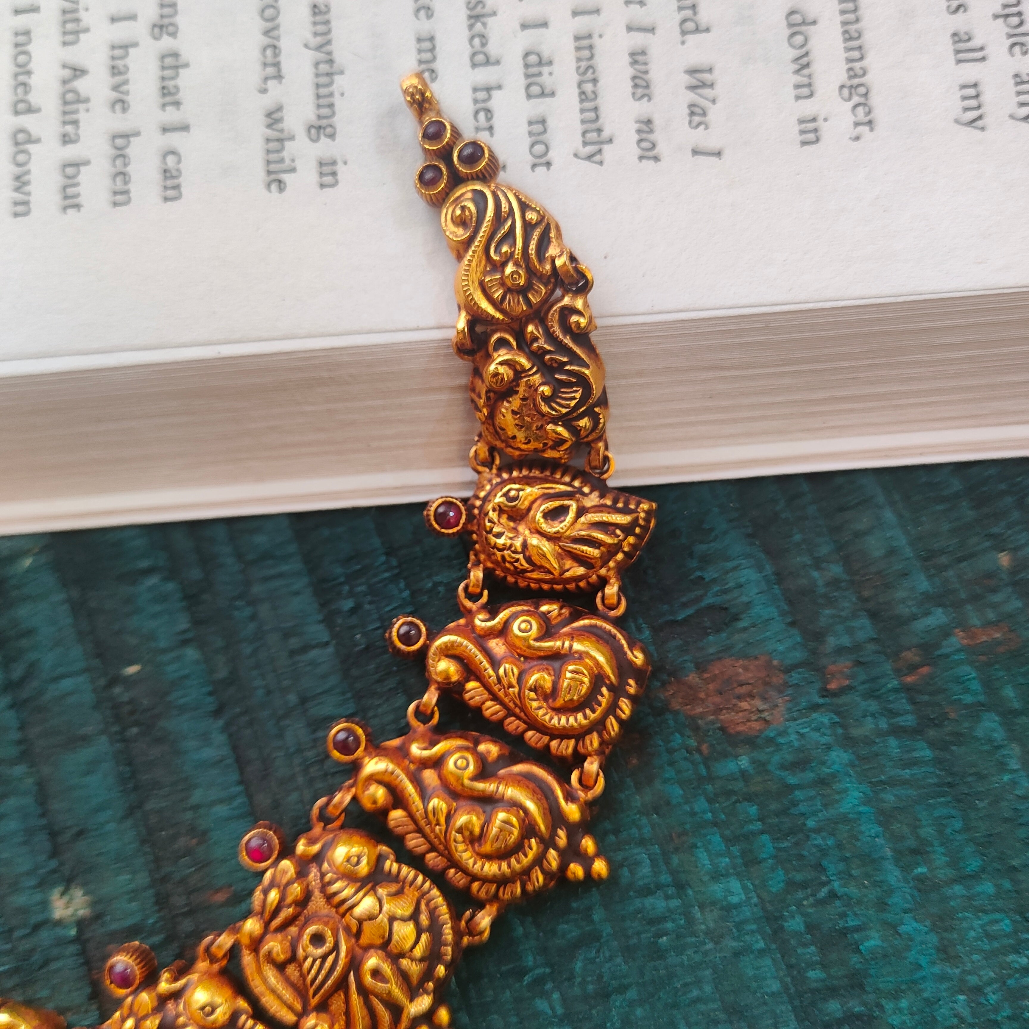 925 Silver Antique Lakshmi Necklace - 0561 - BCOS Its Silver
