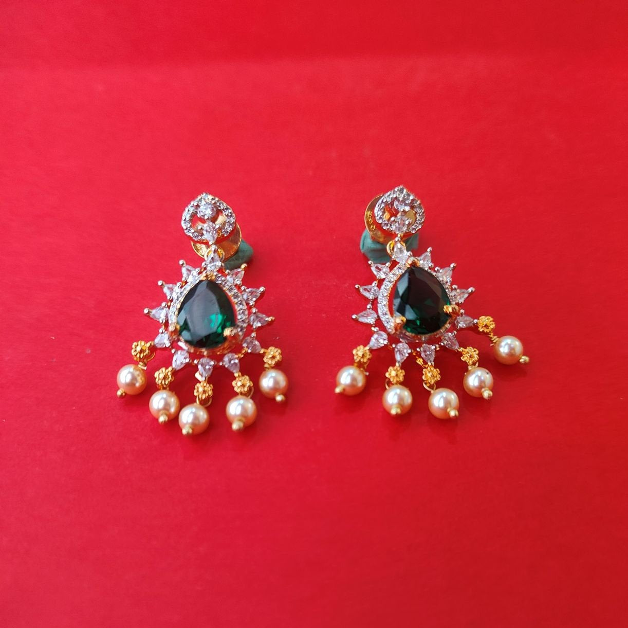 925 Silver Gold Plated Earrings - 0567 - BCOS Its Silver