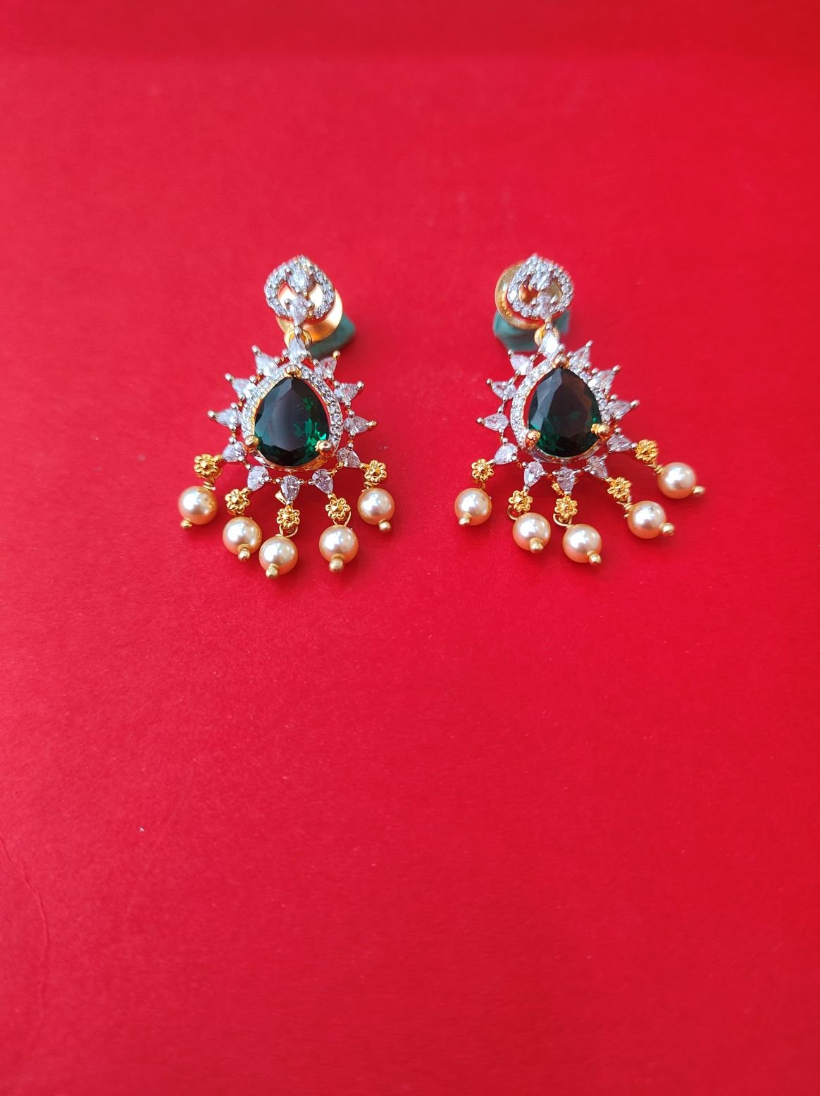 925 Silver Gold Plated Earrings - 0567 - BCOS Its Silver