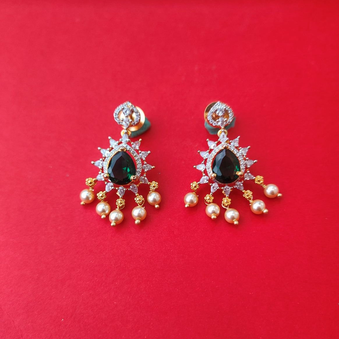 925 Silver Gold Plated Earrings - 0567 - BCOS Its Silver