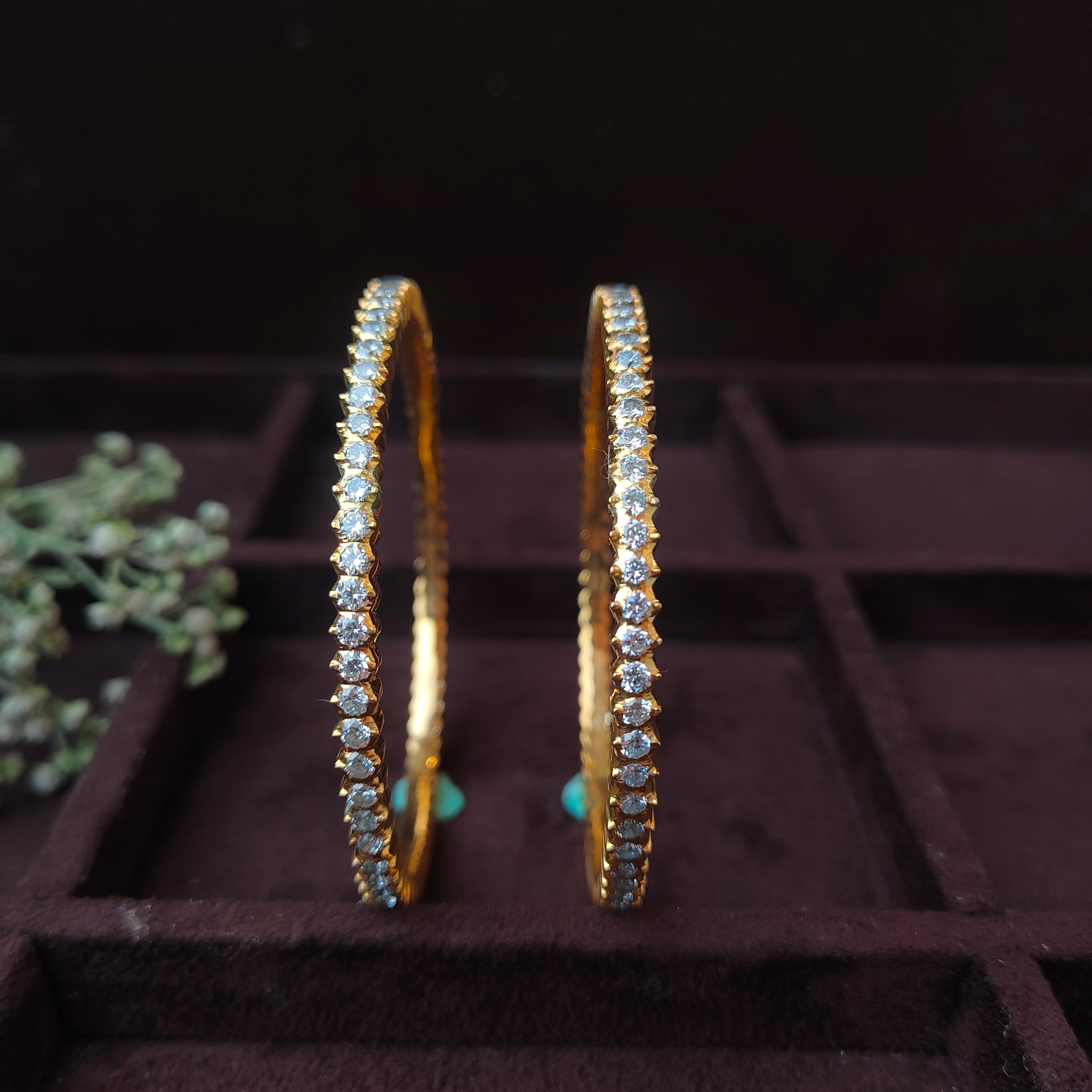 925 Silver Theia Gold Plated Bangle - 0569 - BCOS Its Silver