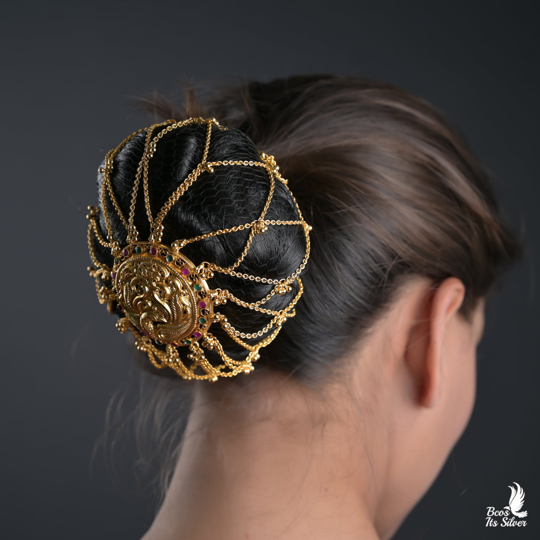 925 Gold Plated Hair Brooch -0961