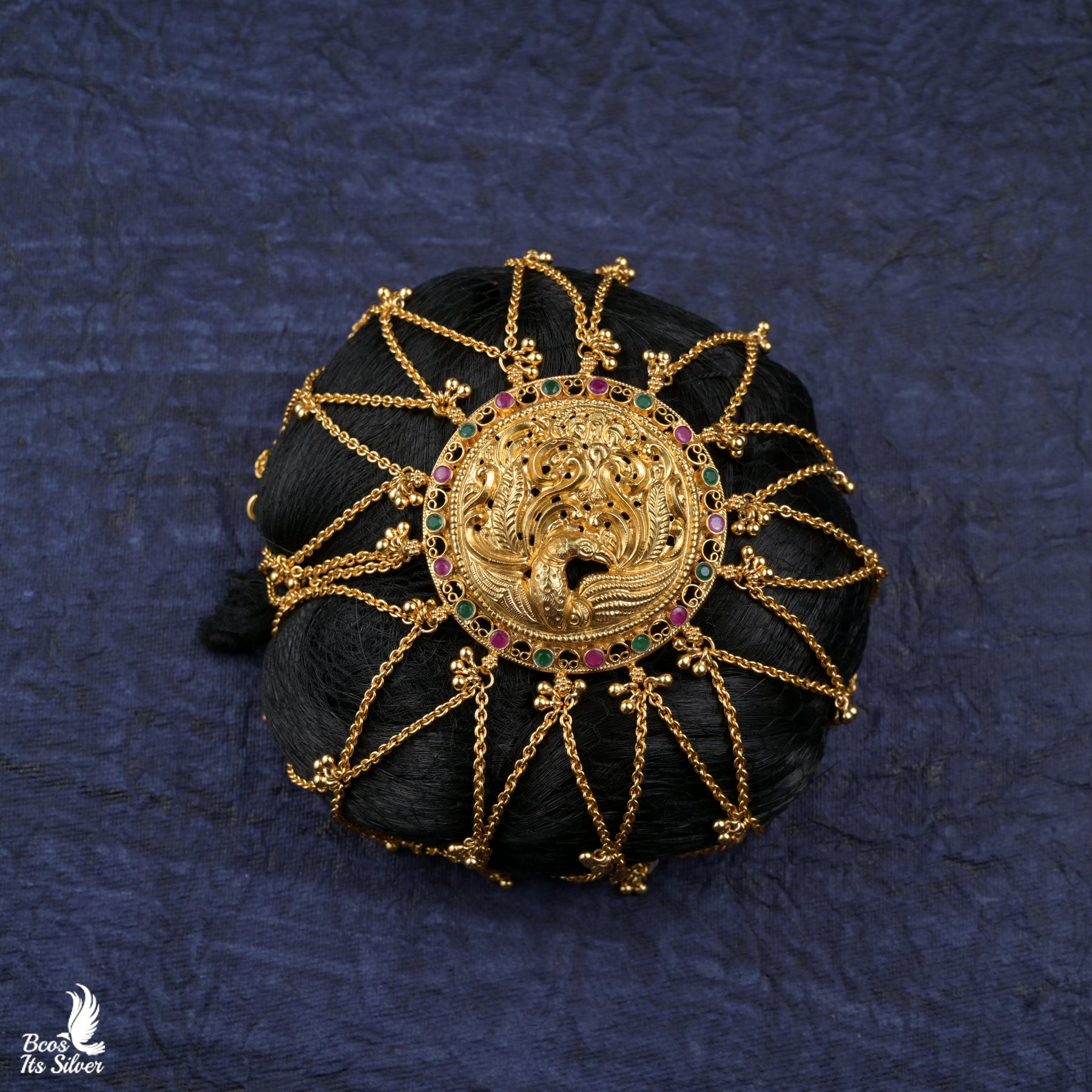 925 Gold Plated Hair Brooch -0961