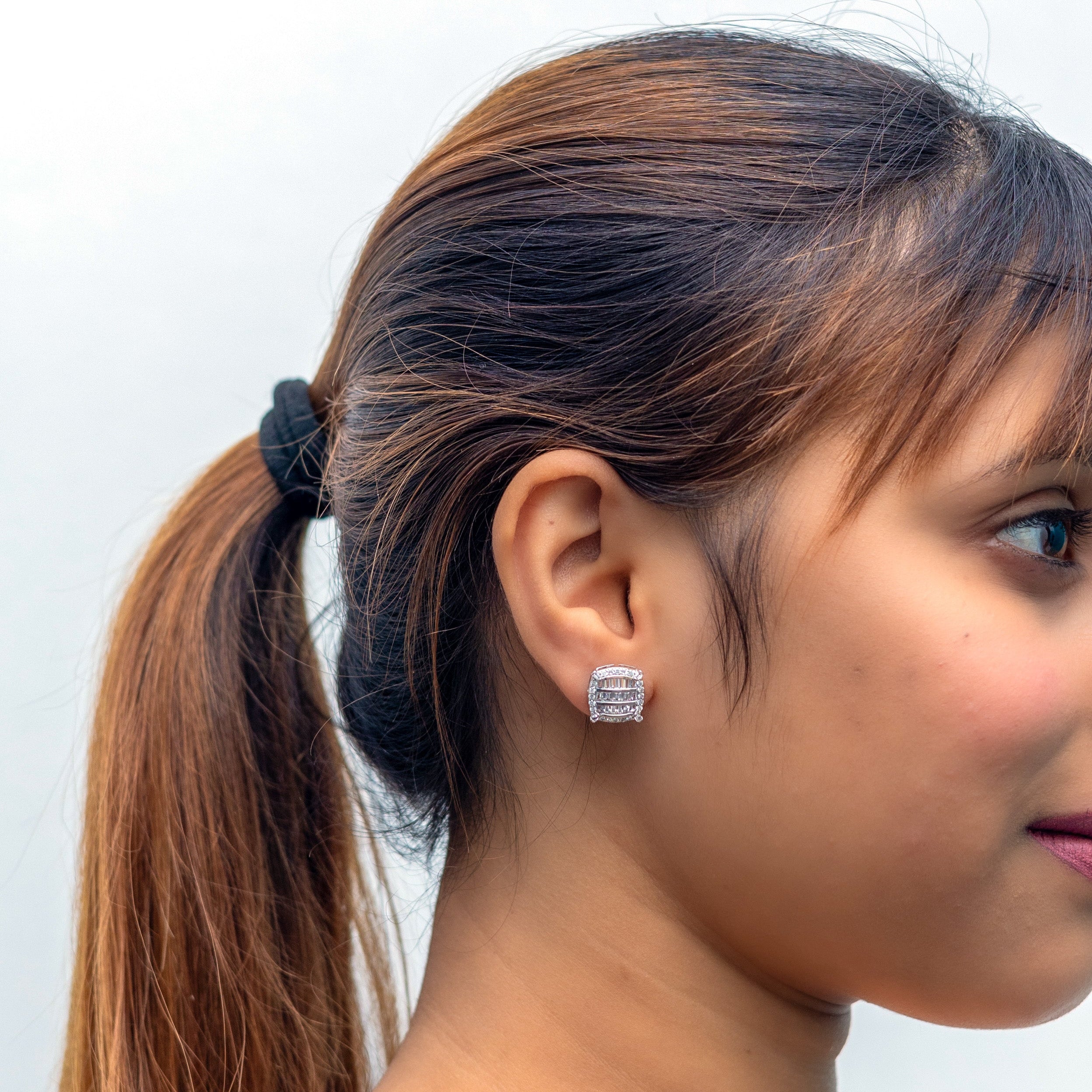 925 Silver CZ Ear stud-3402