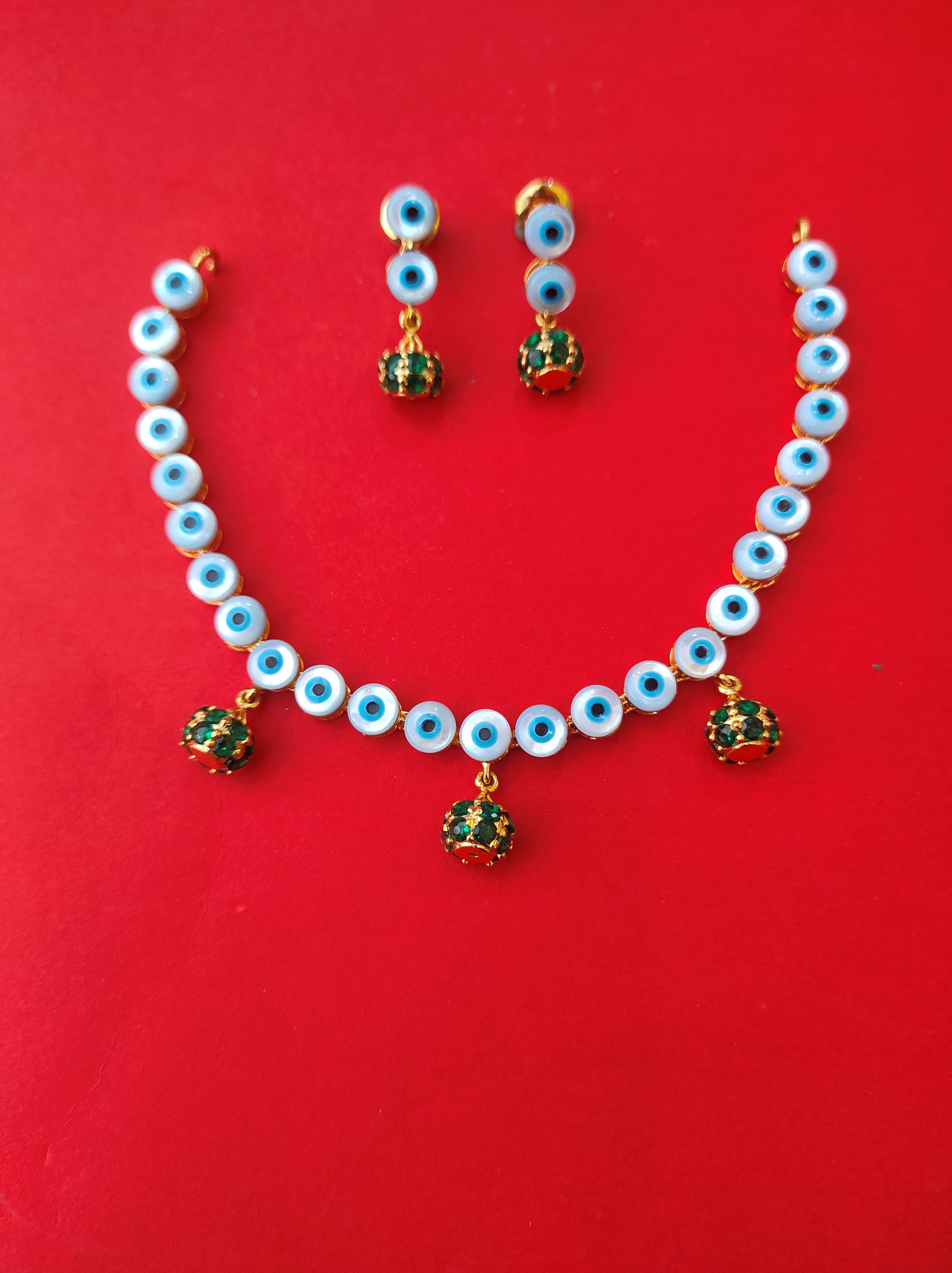 925 Silver Evil Eye Necklace set-213
