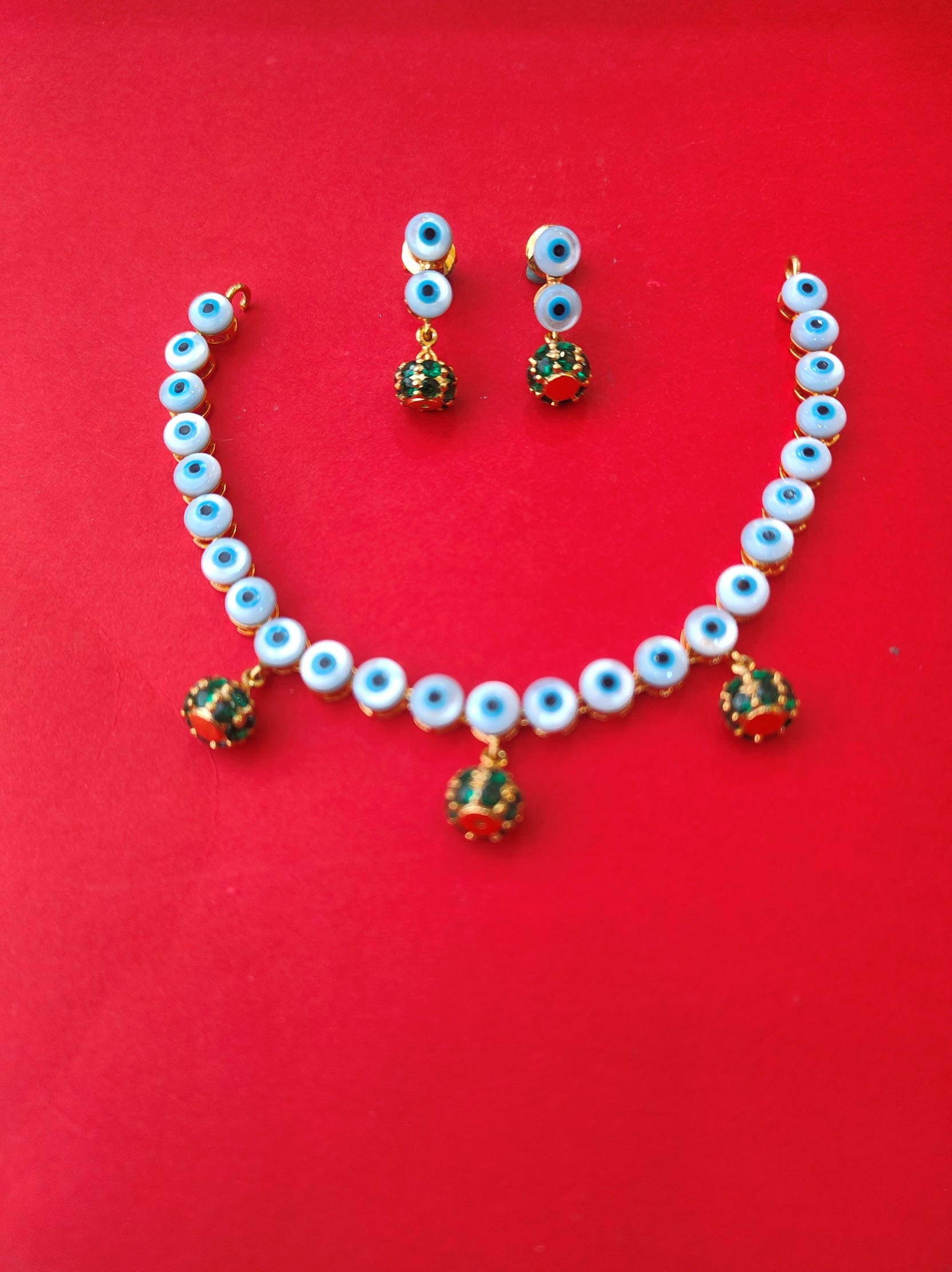 925 Silver Evil Eye Necklace set-213