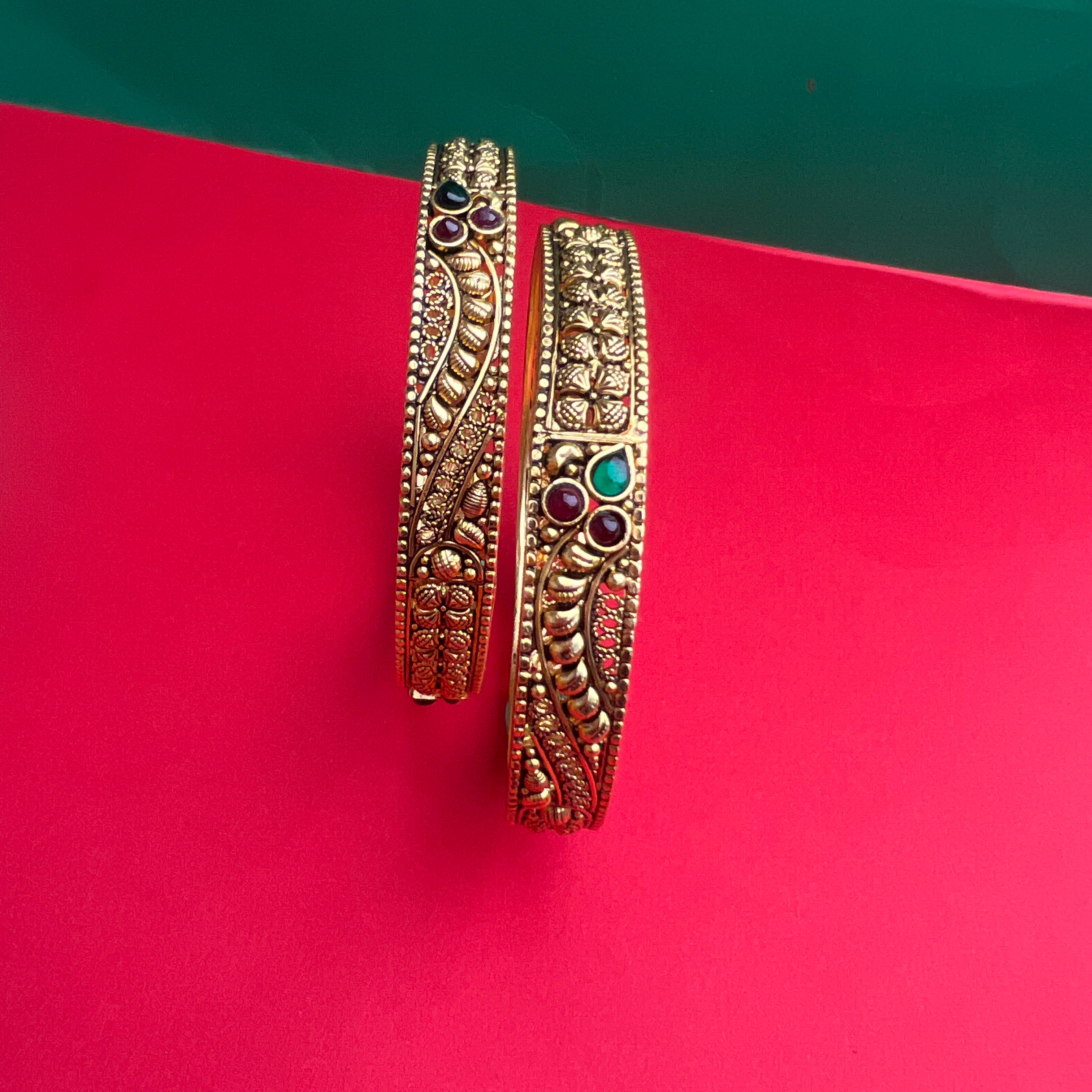 925 Silver Gold Plated Bangle-1225