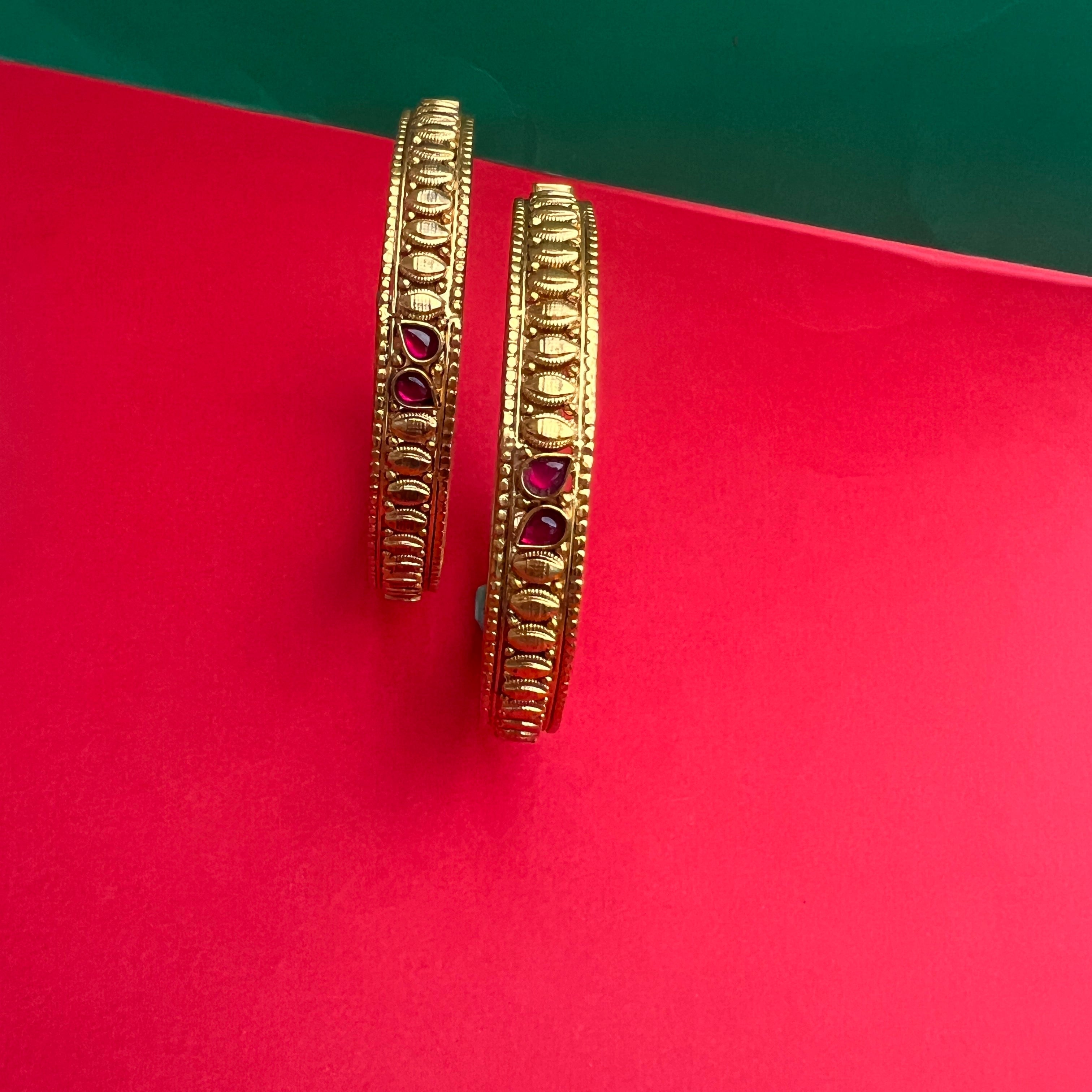 925 Silver Gold Plated Bangle-1224