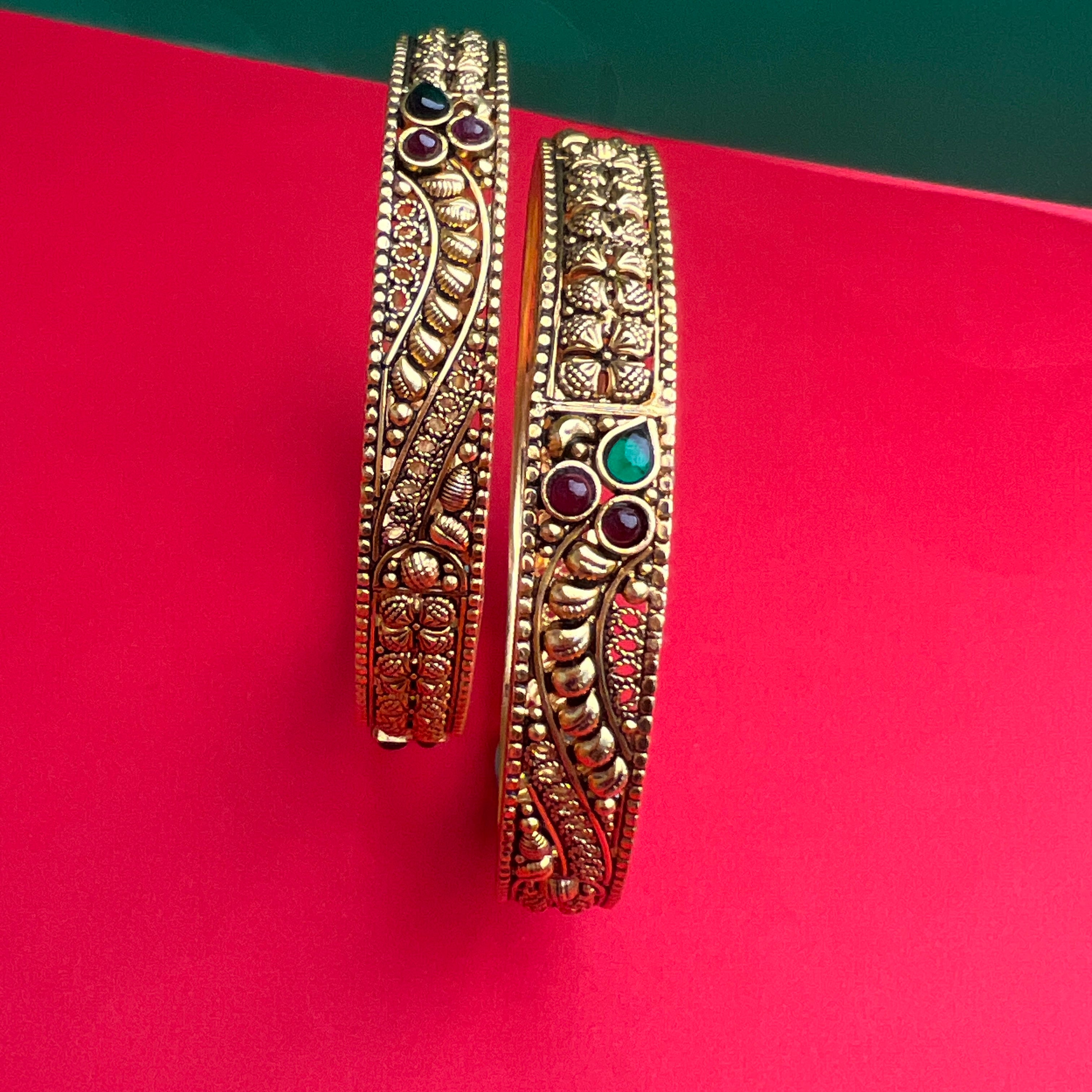 925 Silver Gold Plated Bangle-1225