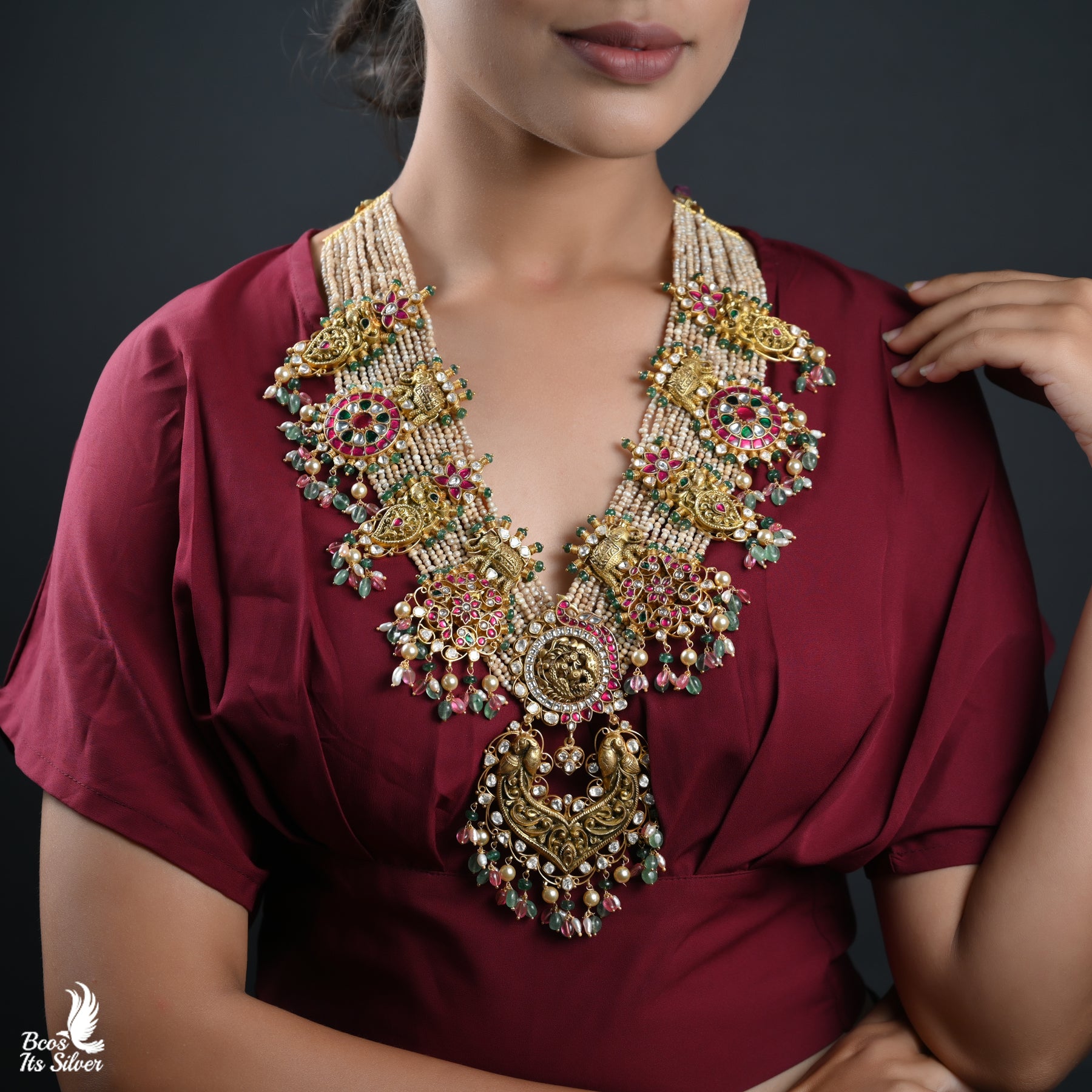 925 Silver Gold Plated Beads Haram- 4564