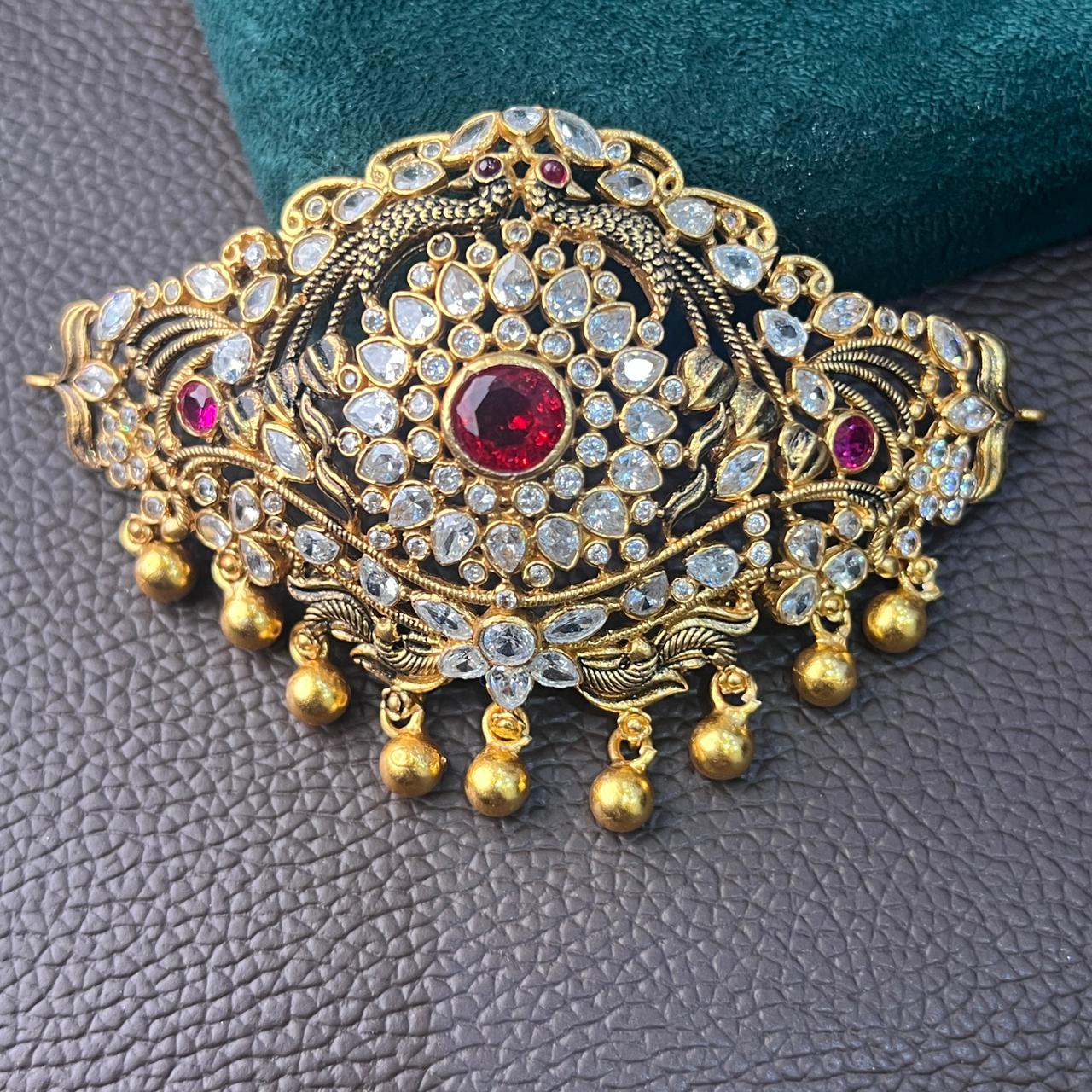 925 Silver Gold Plated Choker-1199