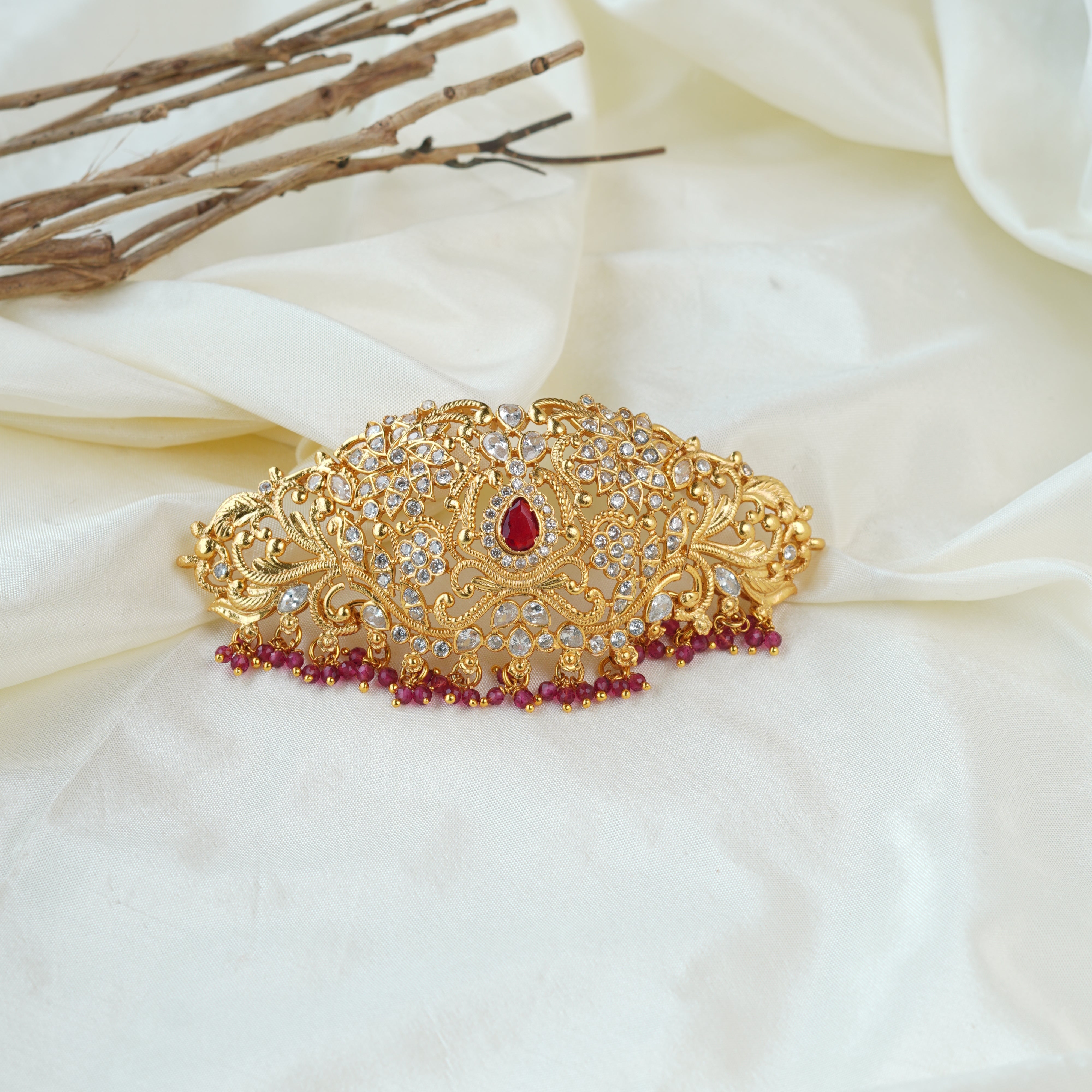 925 Silver Gold Plated Choker-1200