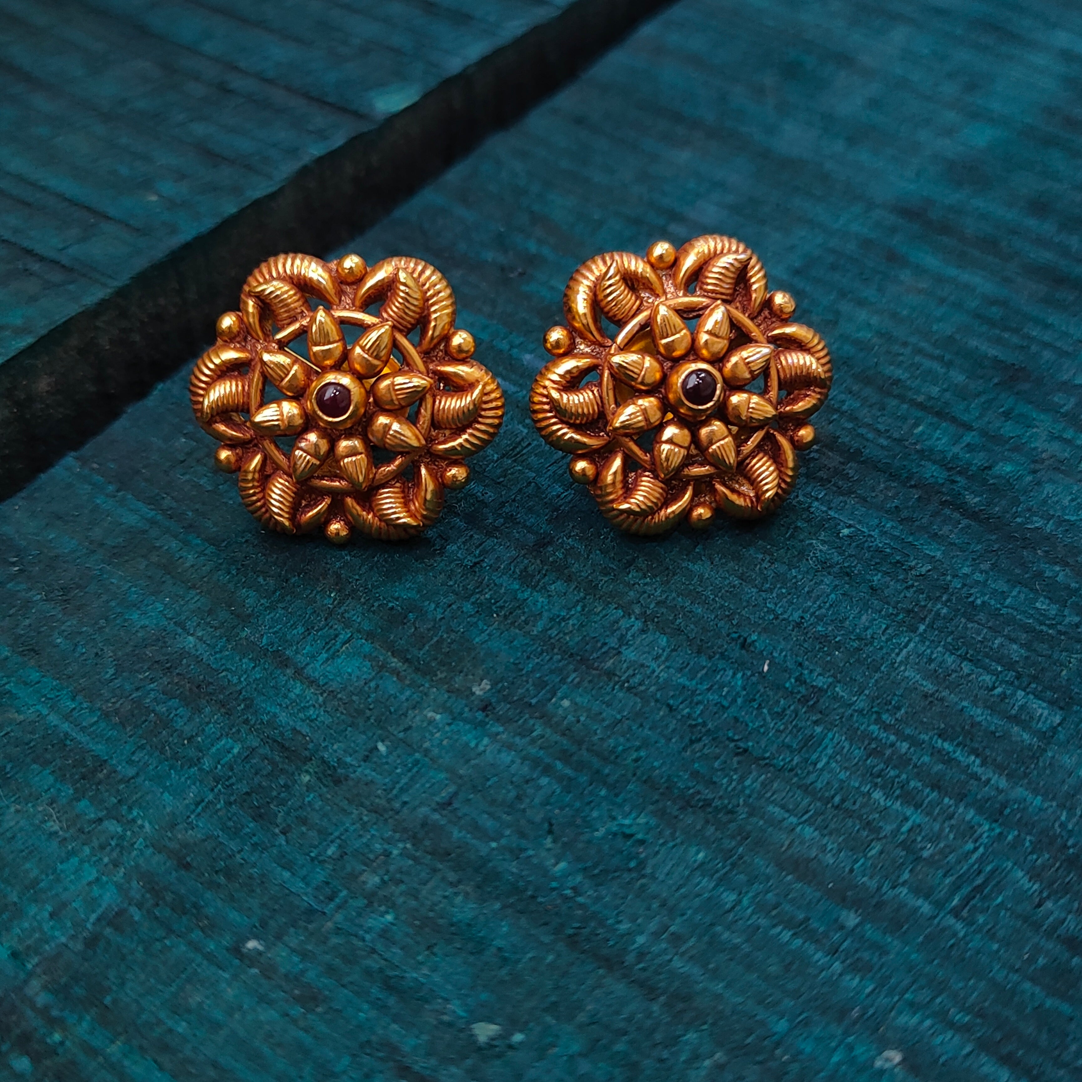 925 Silver Gold Plated Earstud -1405