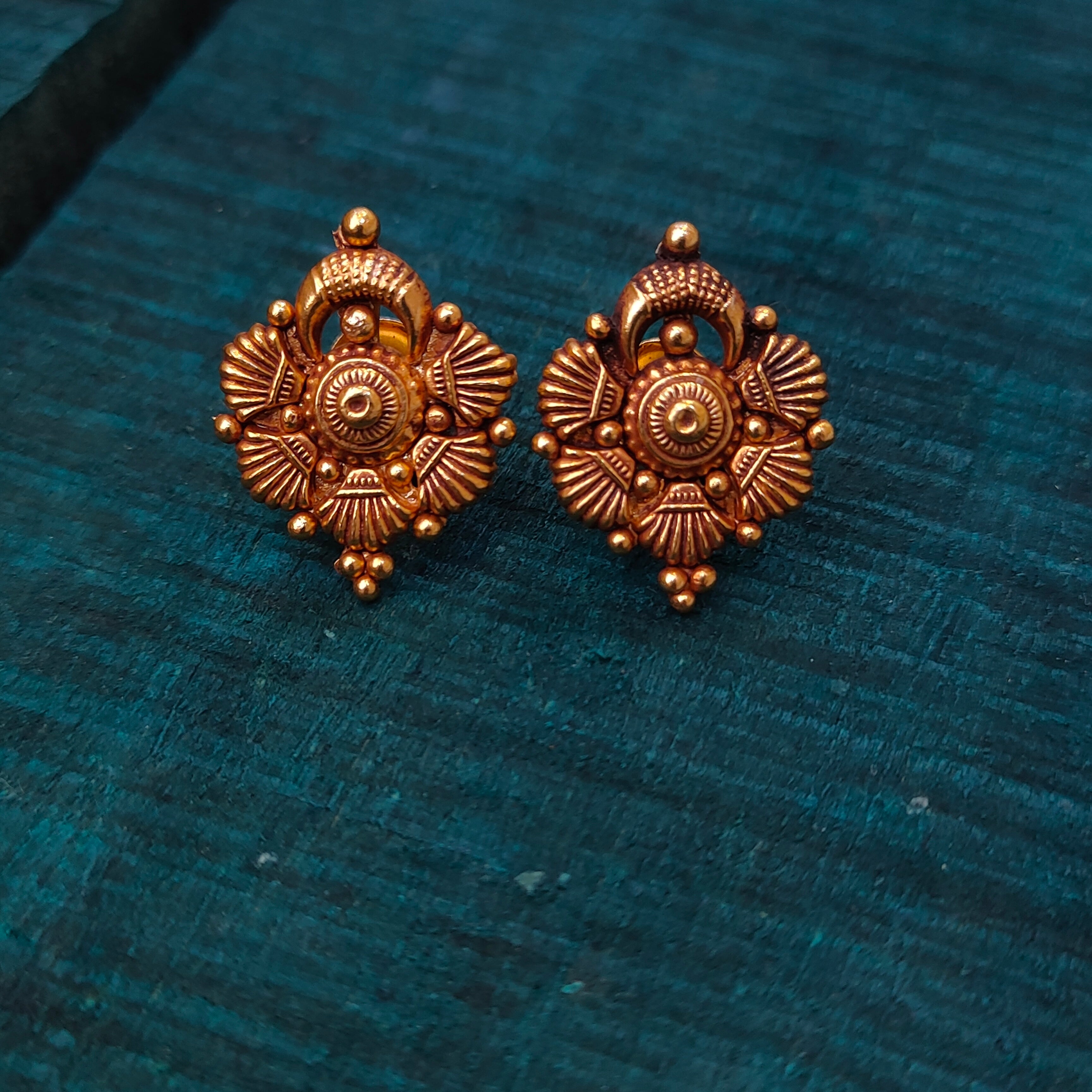 925 Silver Gold Plated Earstud -1407