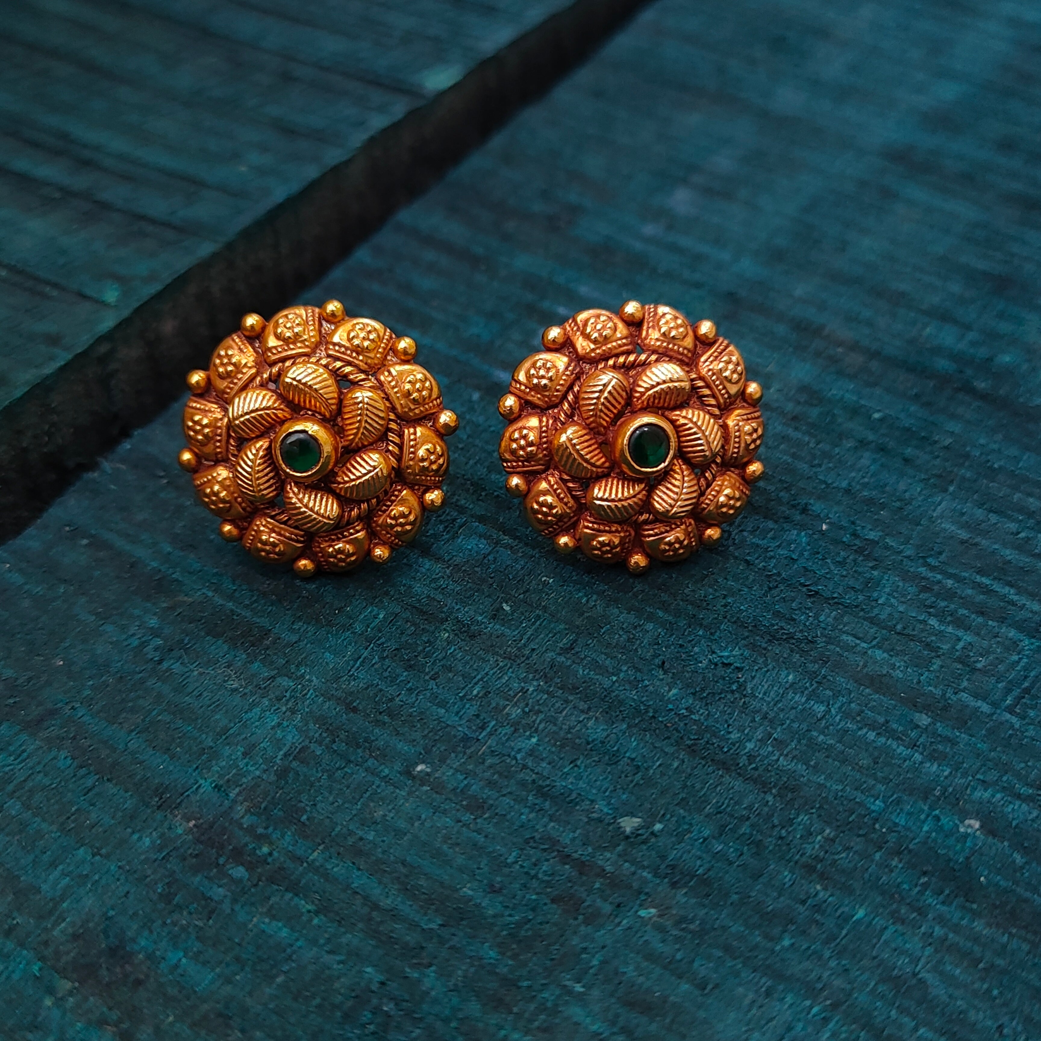 925 Silver Gold Plated Earstud -1400