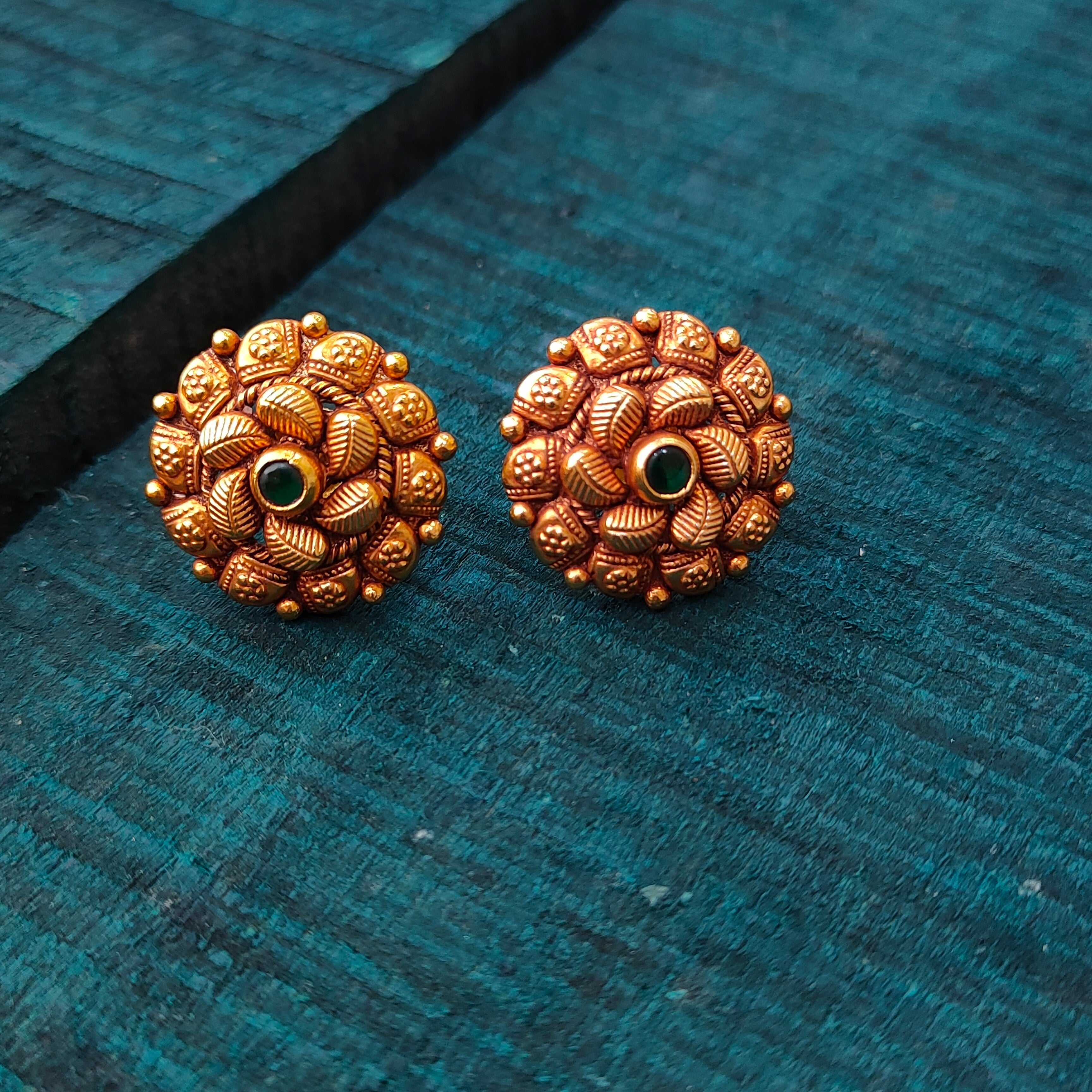 925 Silver Gold Plated Earstud -1400