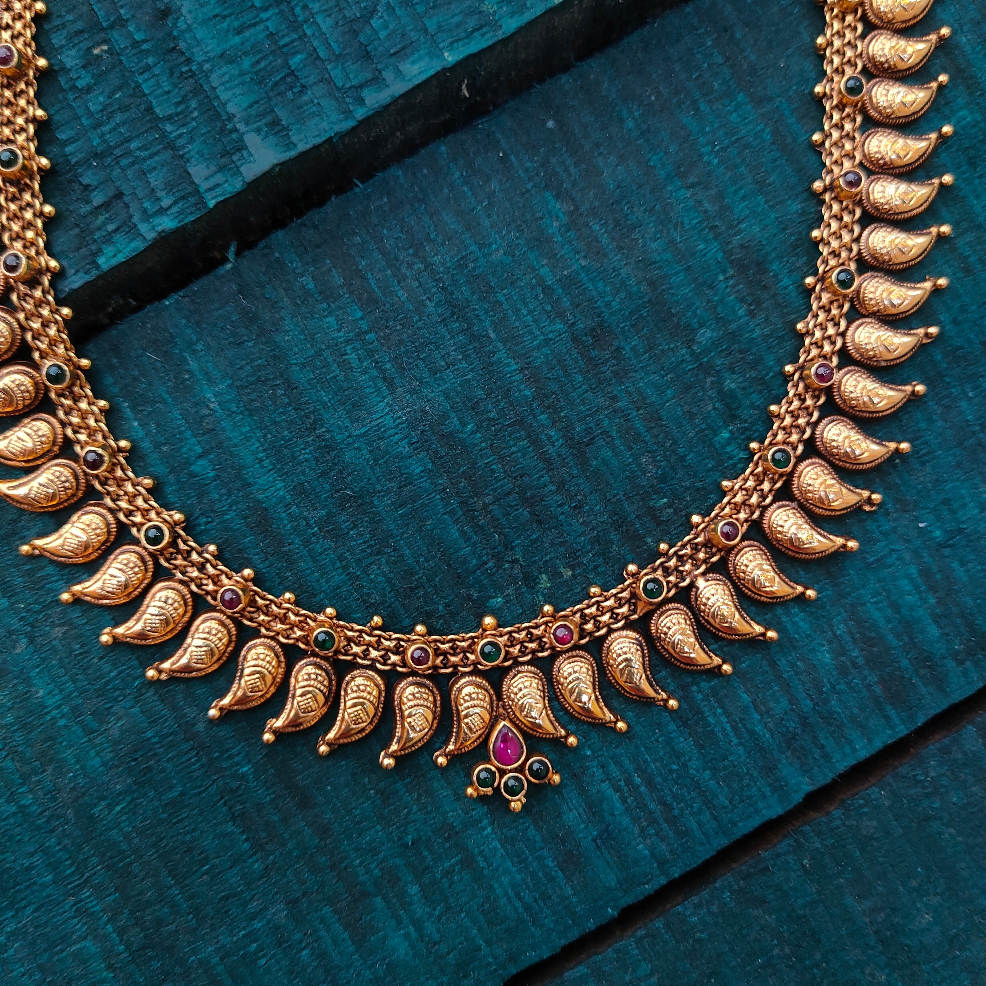 925 Silver Gold Plated Haram -4113