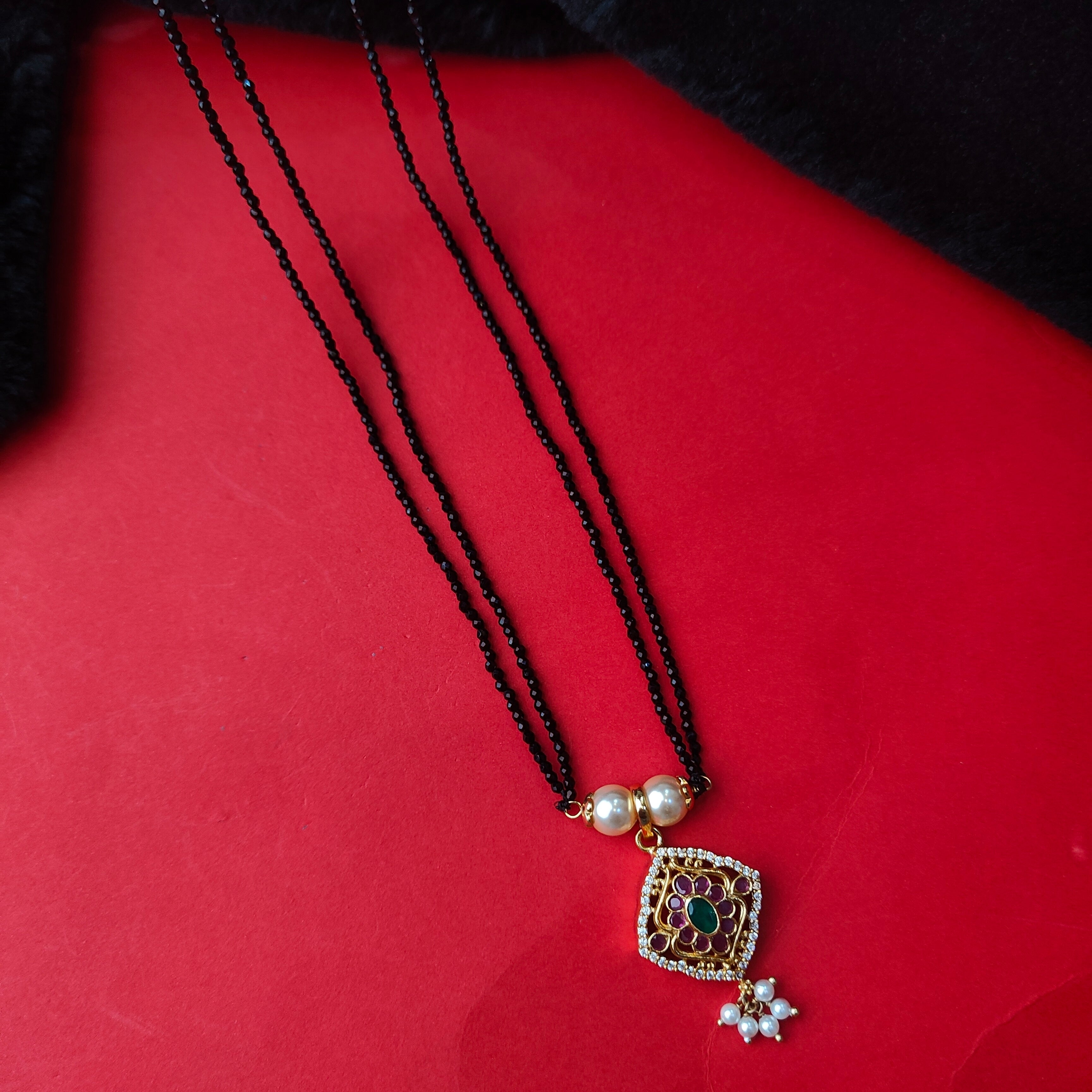 925 Silver Gold Plated Mangalasuta 1014