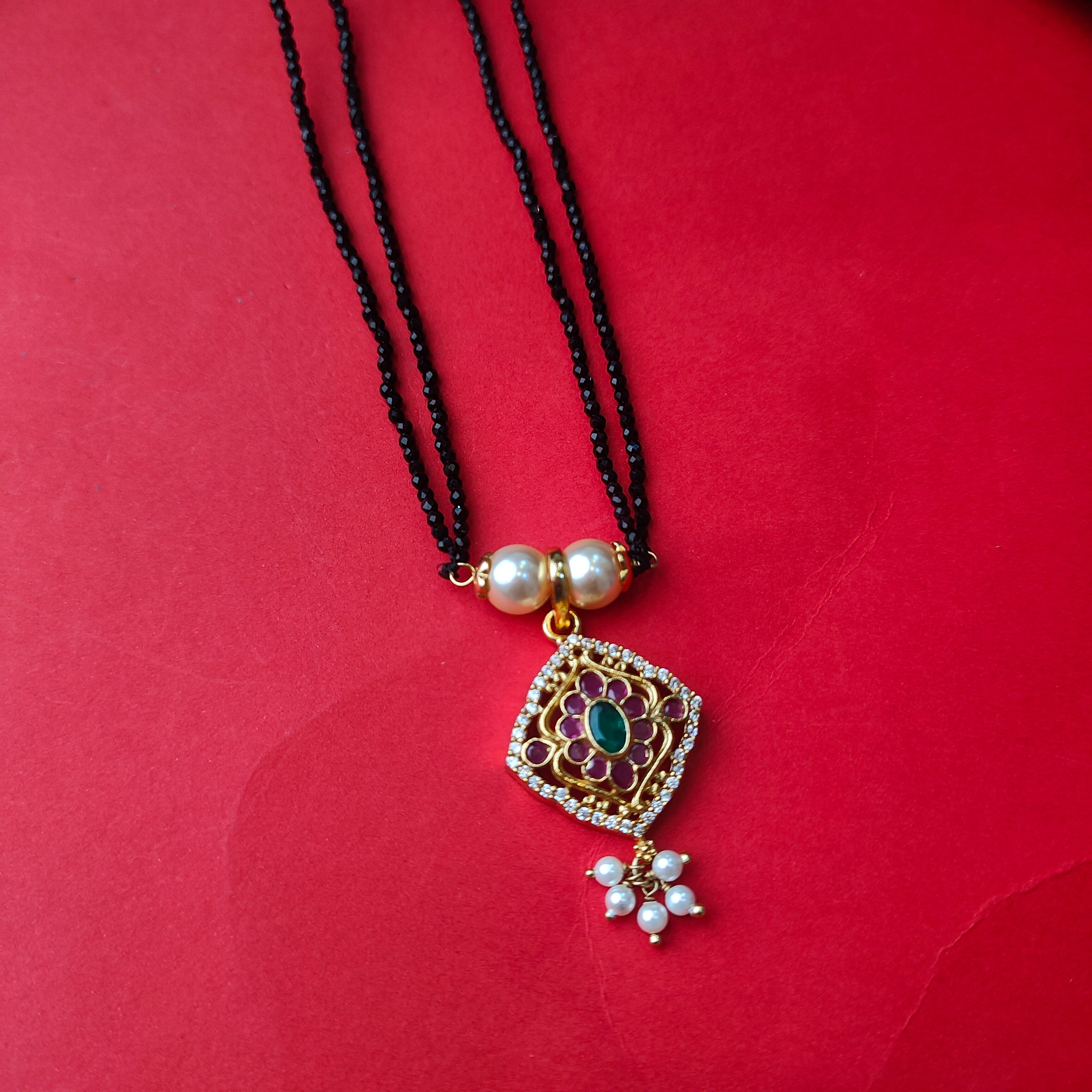 925 Silver Gold Plated Mangalasuta 1014