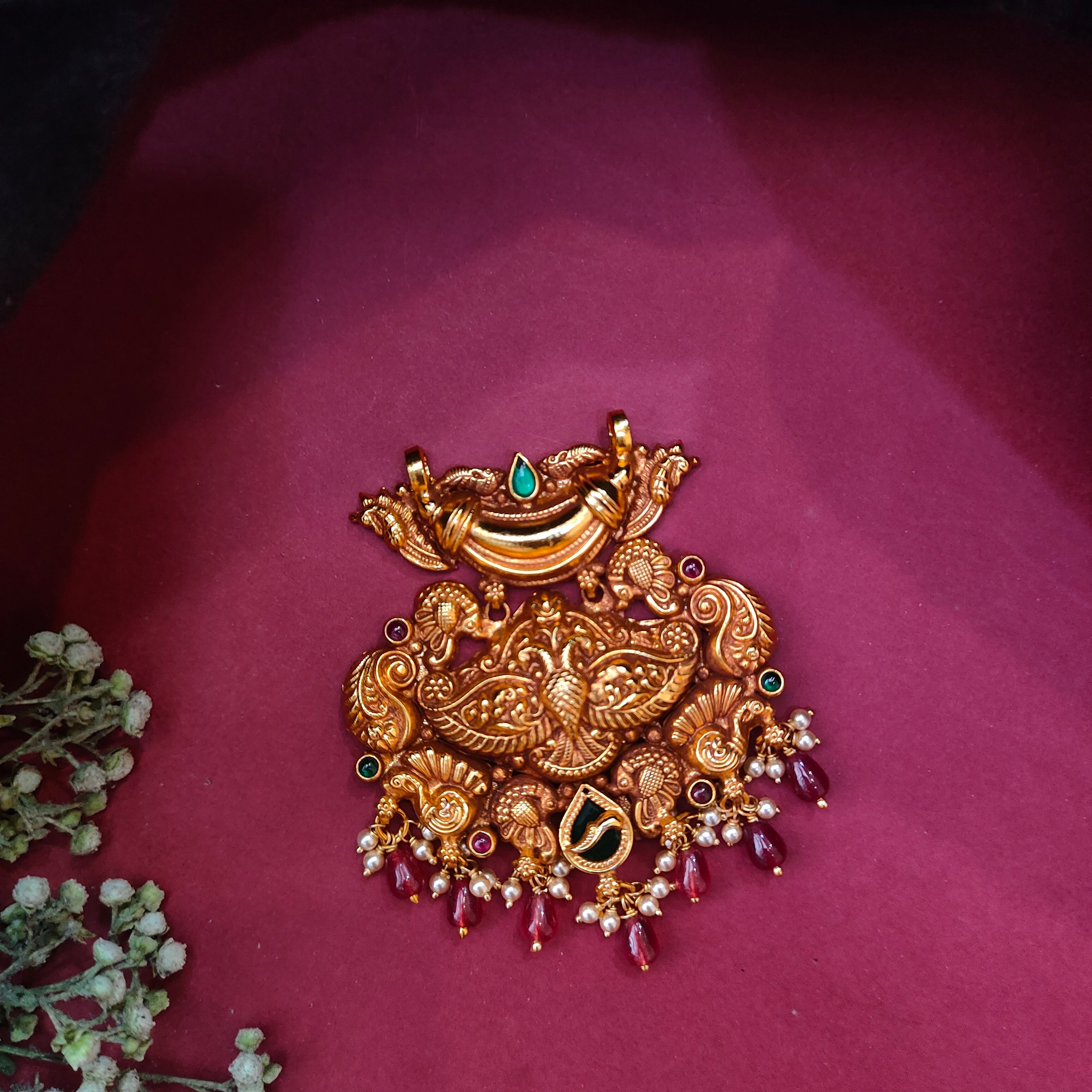 925 Silver Gold Plated Pendant-0540