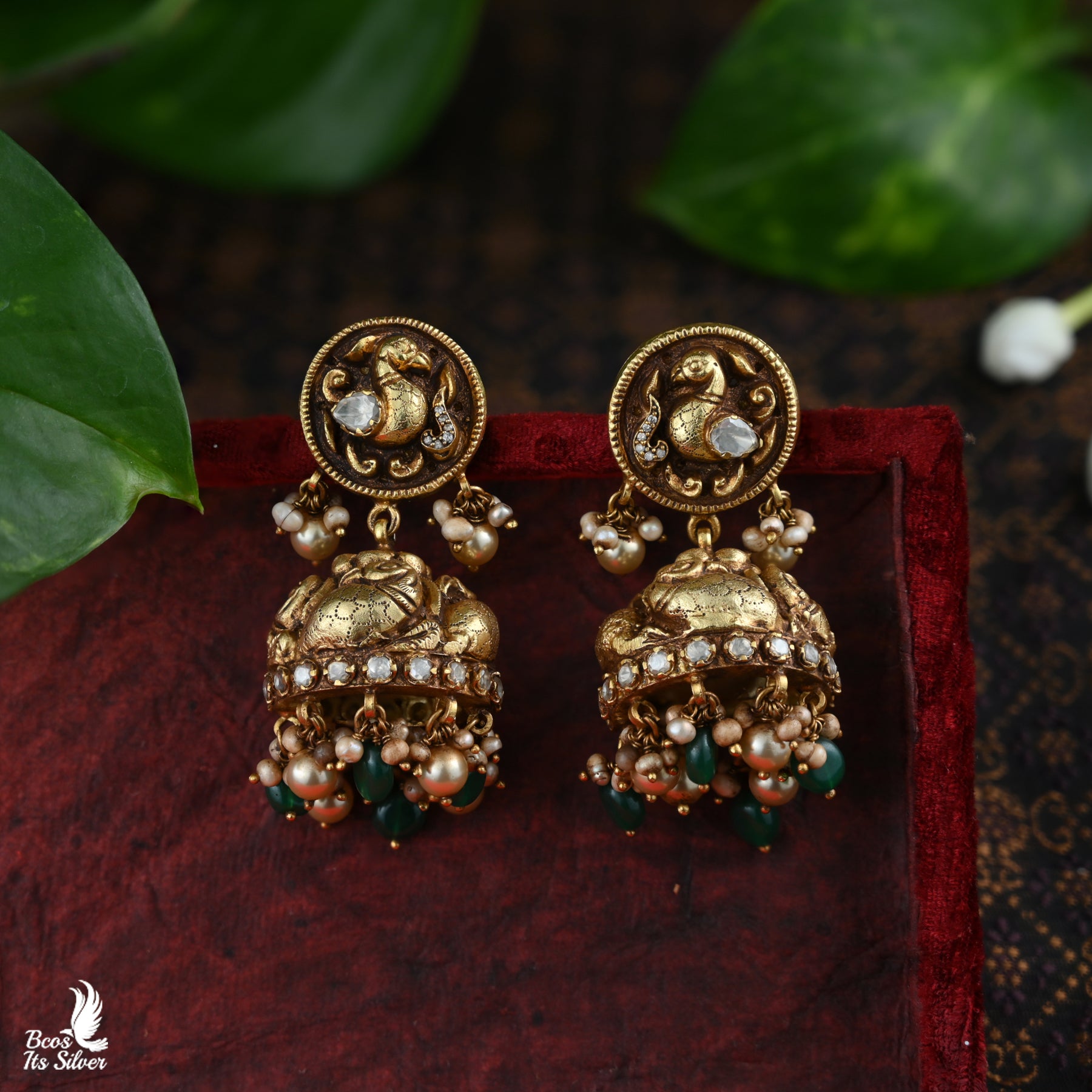 925 Silver Nakashi Jhumka - 2971