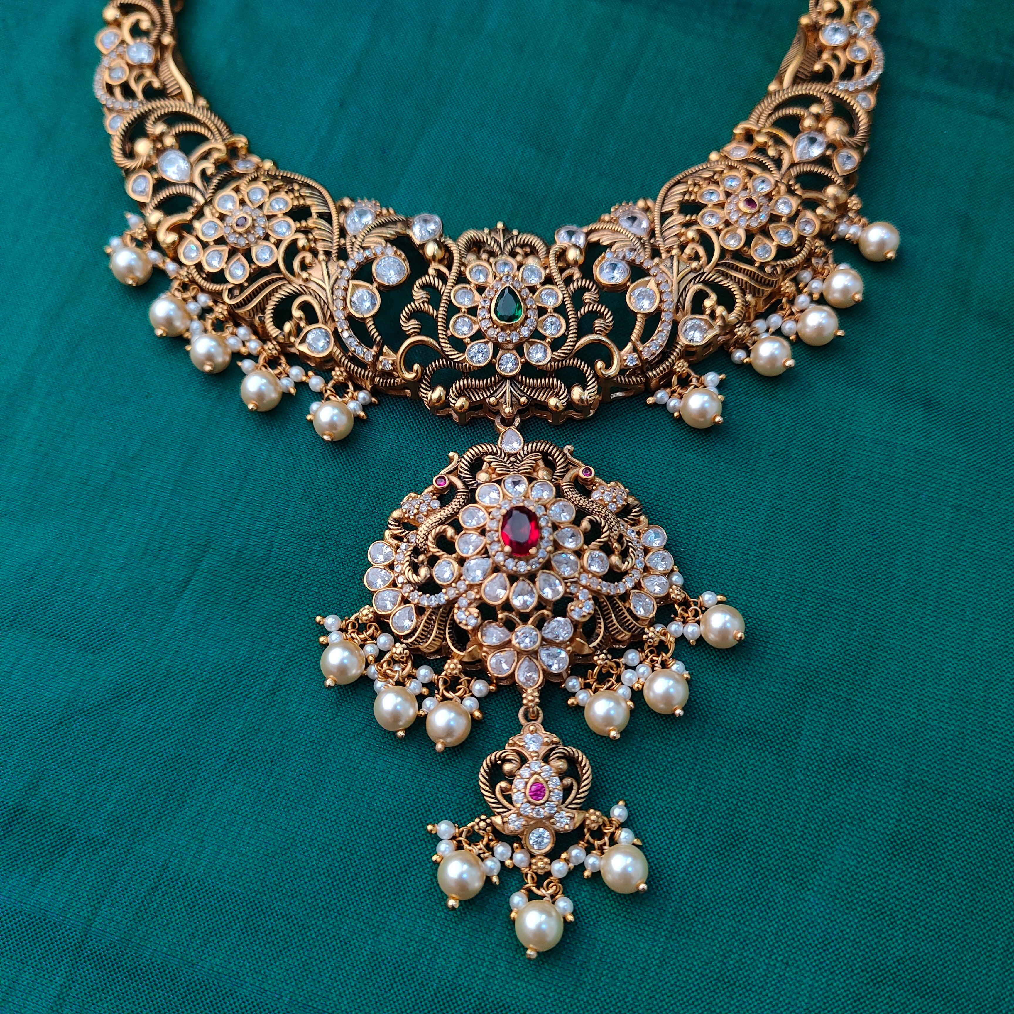 925 Silver Necklace with Earring-1378