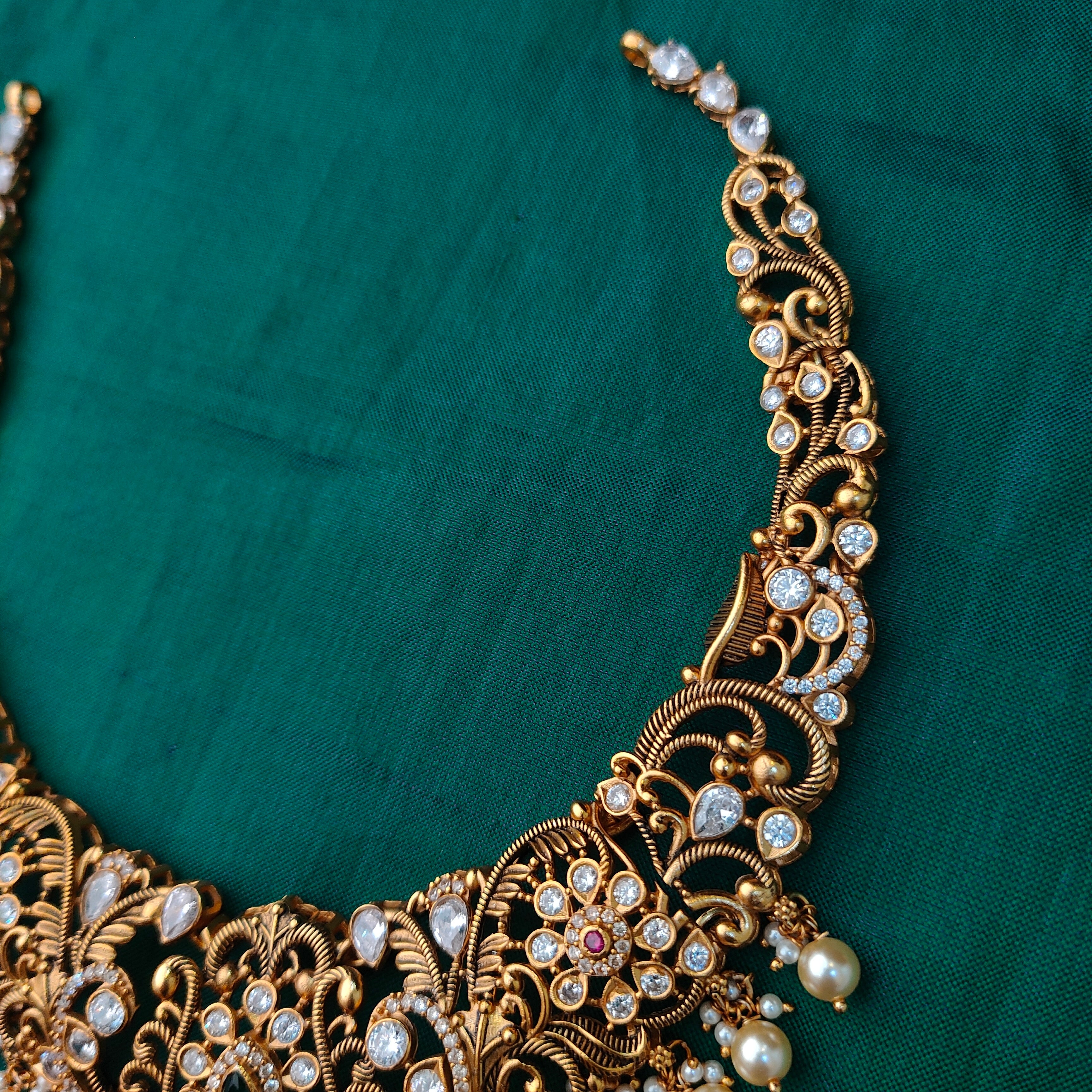 925 Silver Necklace with Earring-1378