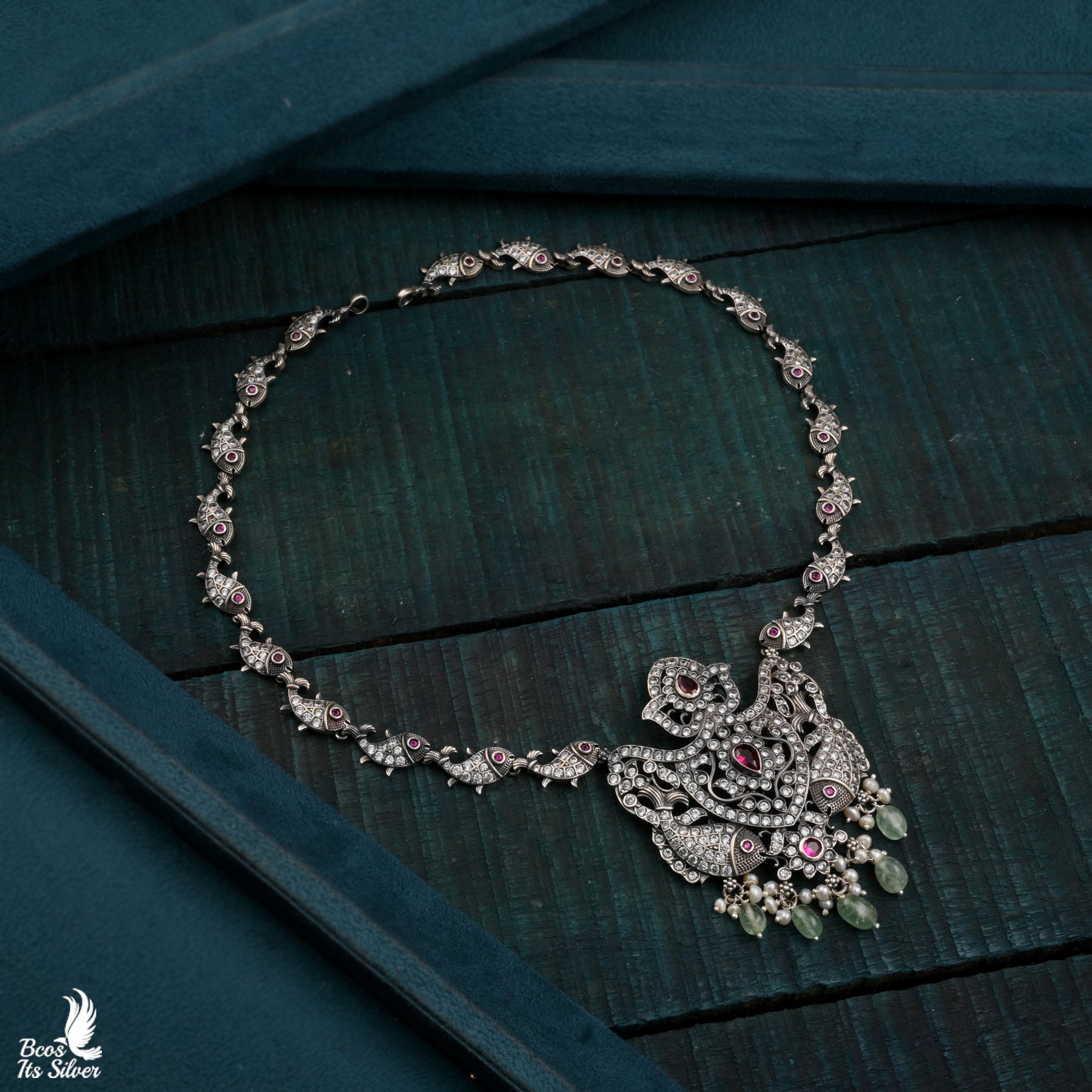 925 Silver Oxidized Fish Haram- 4399