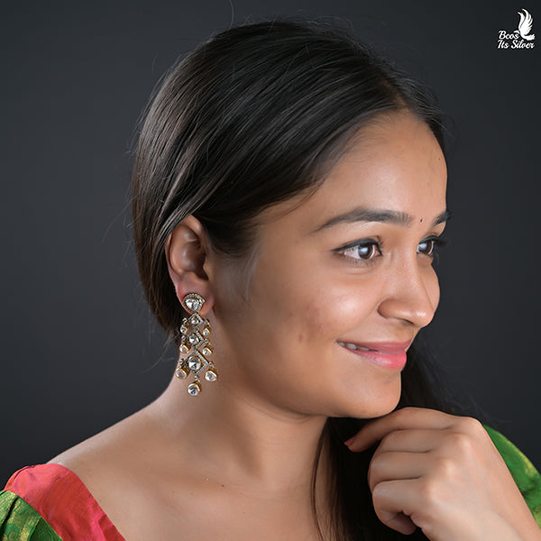 925 Silver Victorian Earring- 0462