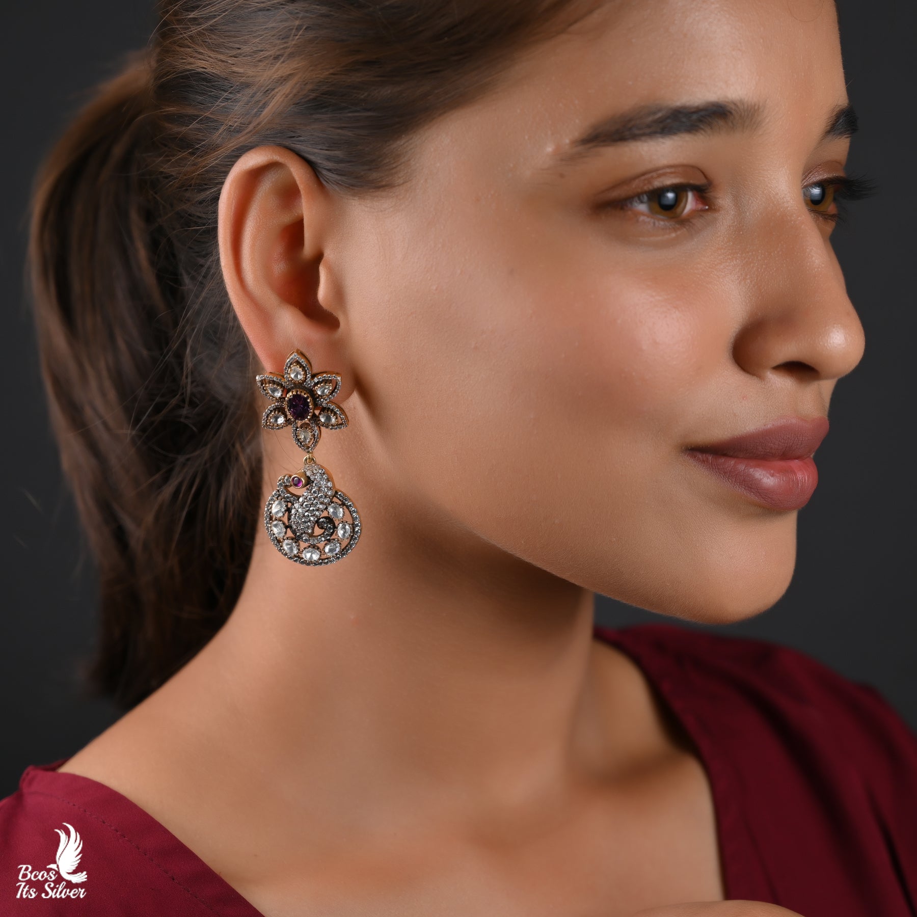 925 Silver Victorian Earring - 3270