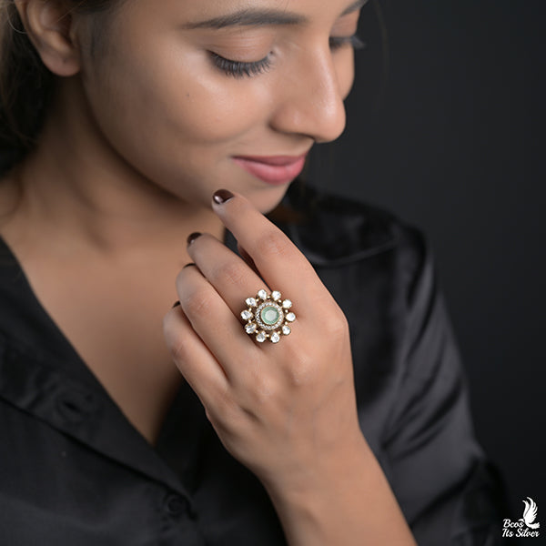 925 Silver Victorian Finger Ring -0935