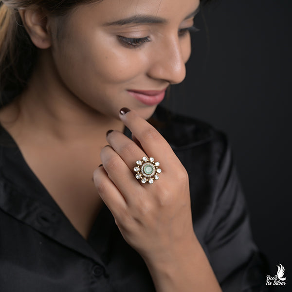 925 Silver Victorian Finger Ring -0935