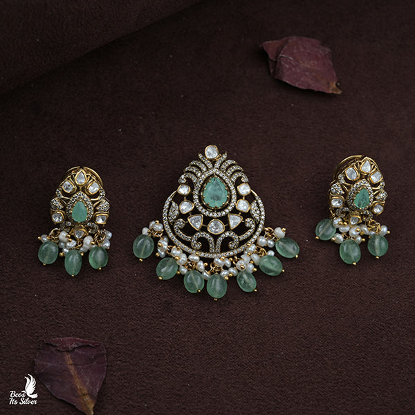 925 Silver Victorian Pendant with Earstud -0967