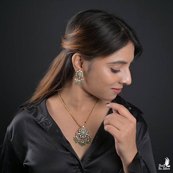 925 Silver Victorian Pendant with Earstud -0967