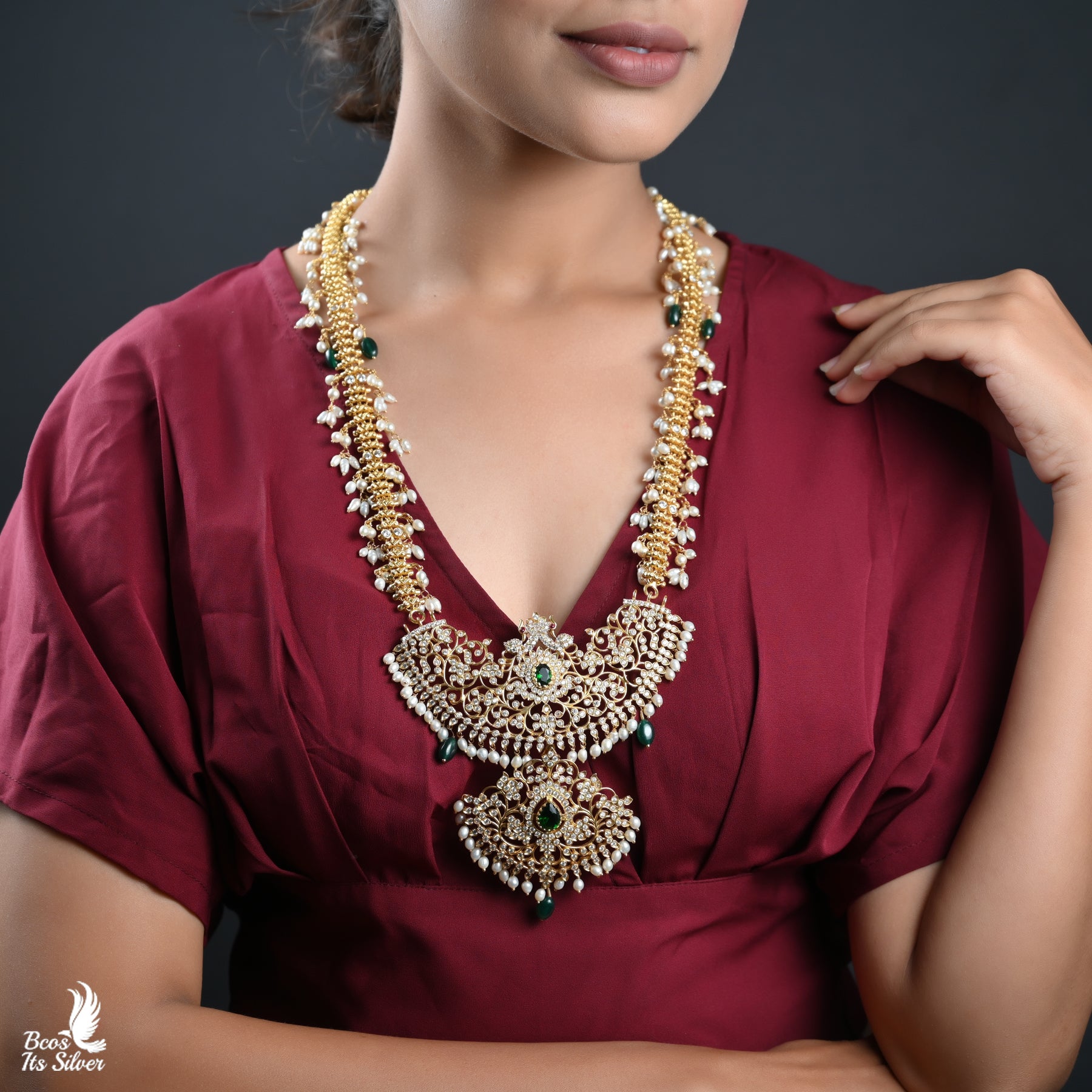 925 silver Gold Plated Beads Haram - 4028