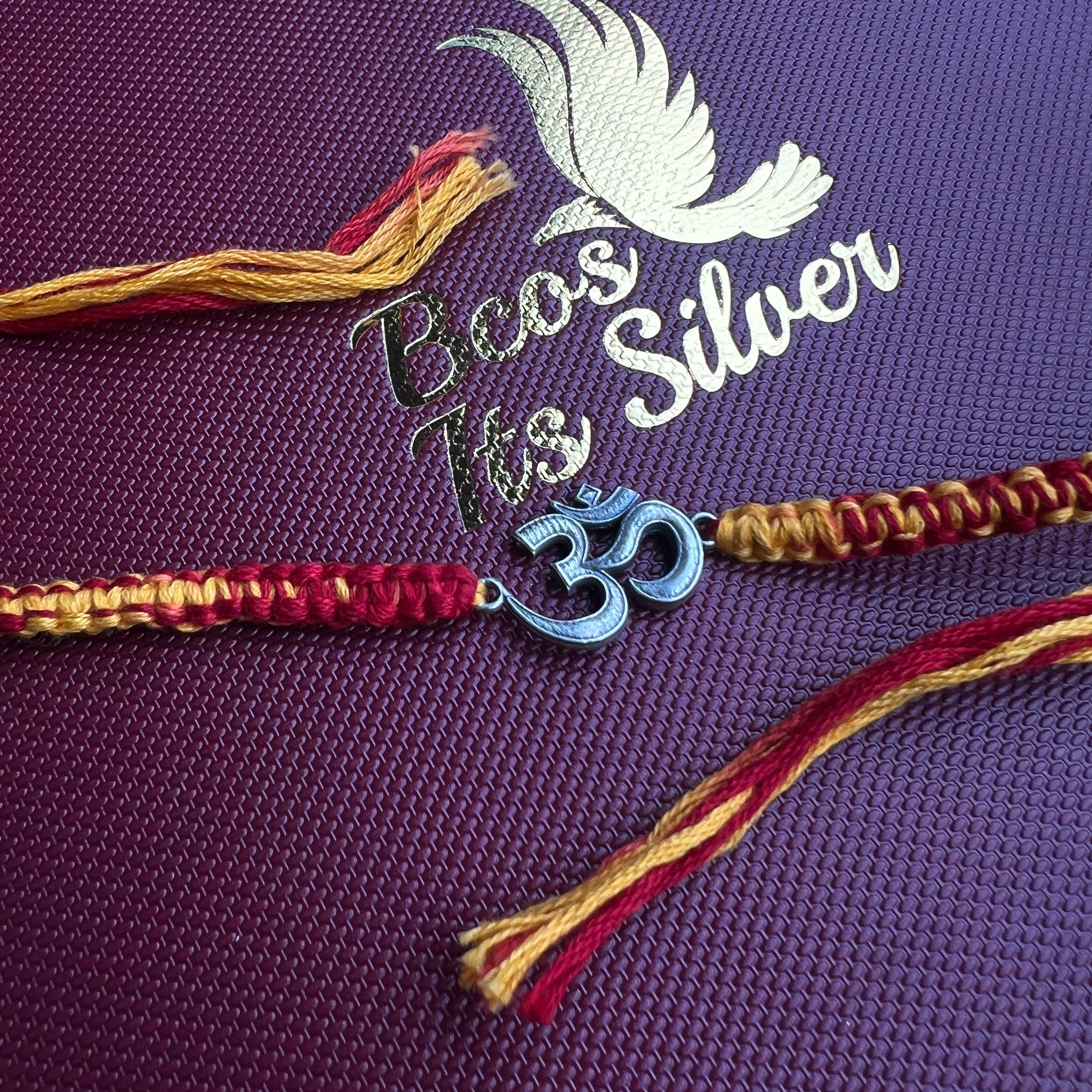 925 Silver Big Om Rakhi-6503