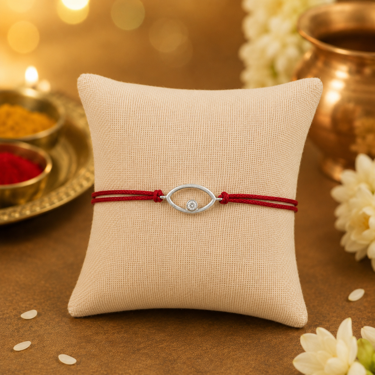 925 Silver Evil Eye Rakhi — 6269