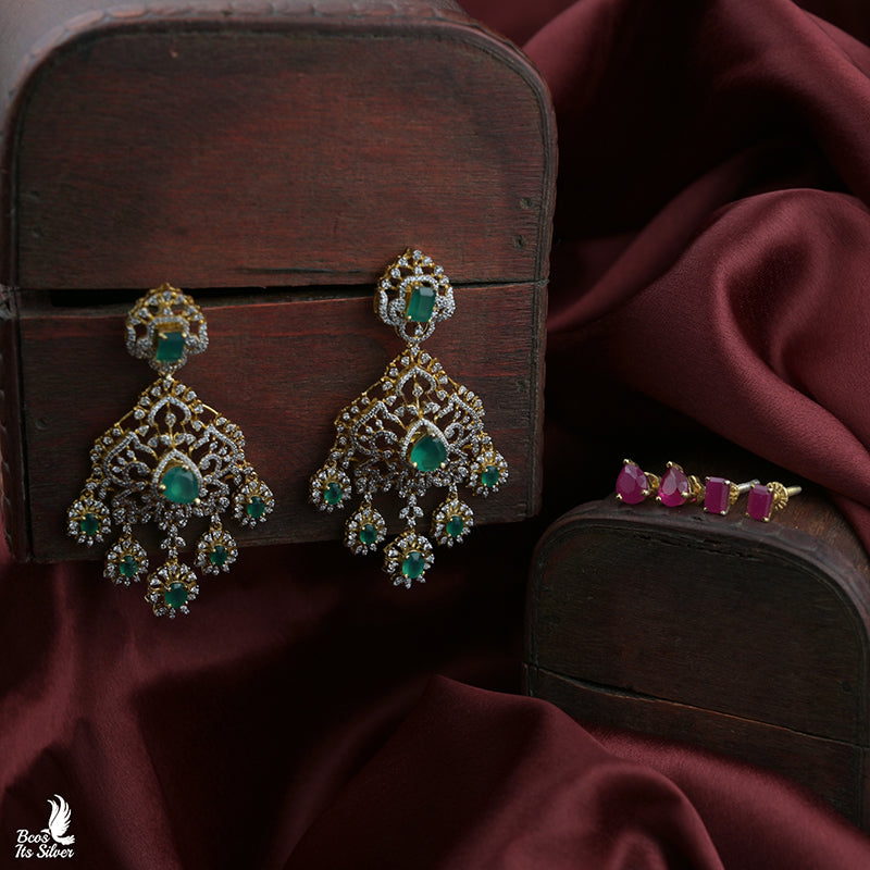 Theia Diamond Look Chandbali - 8477 -( MADE TO ORDER )