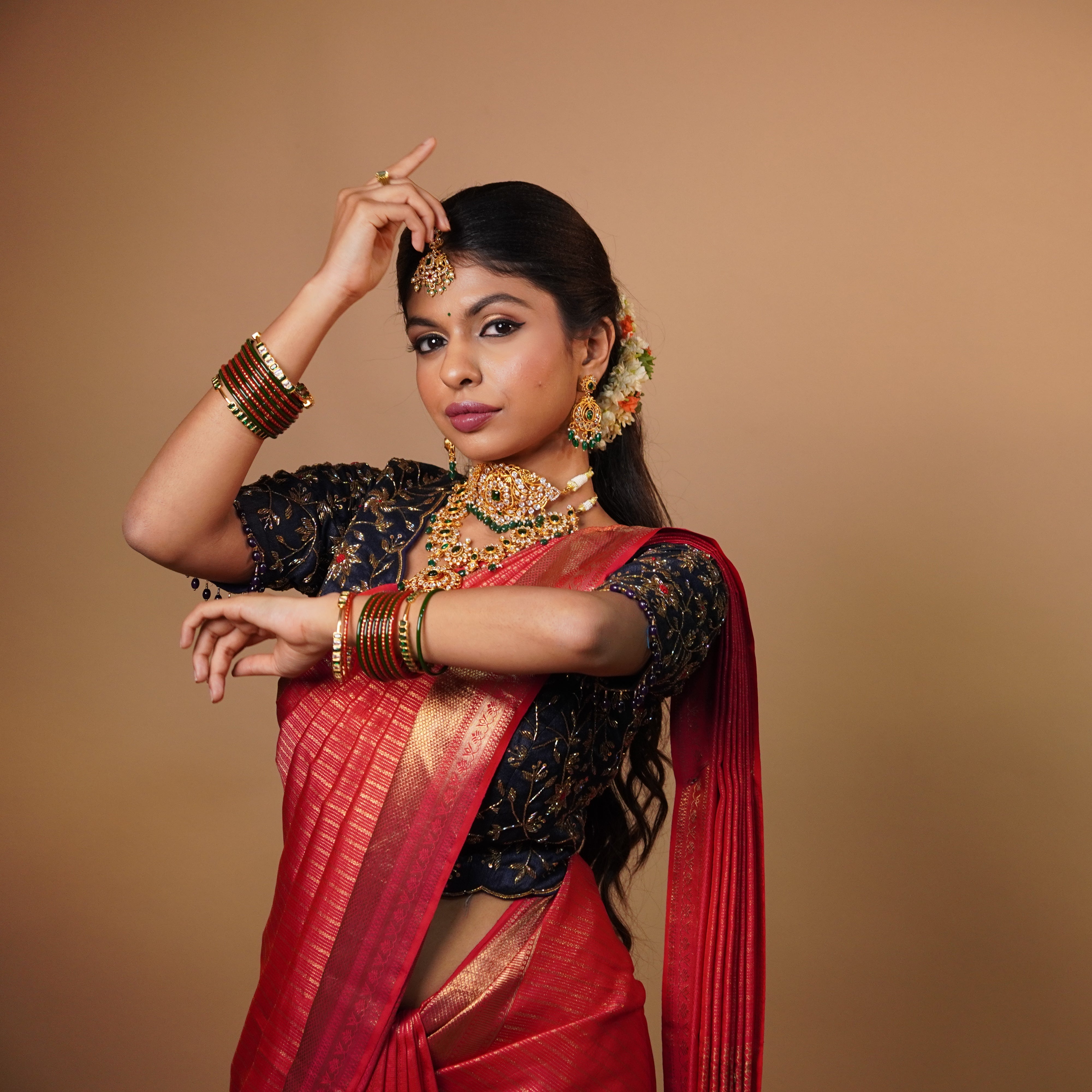 925 Silver Gold Plated Bridal Full Set - 1110