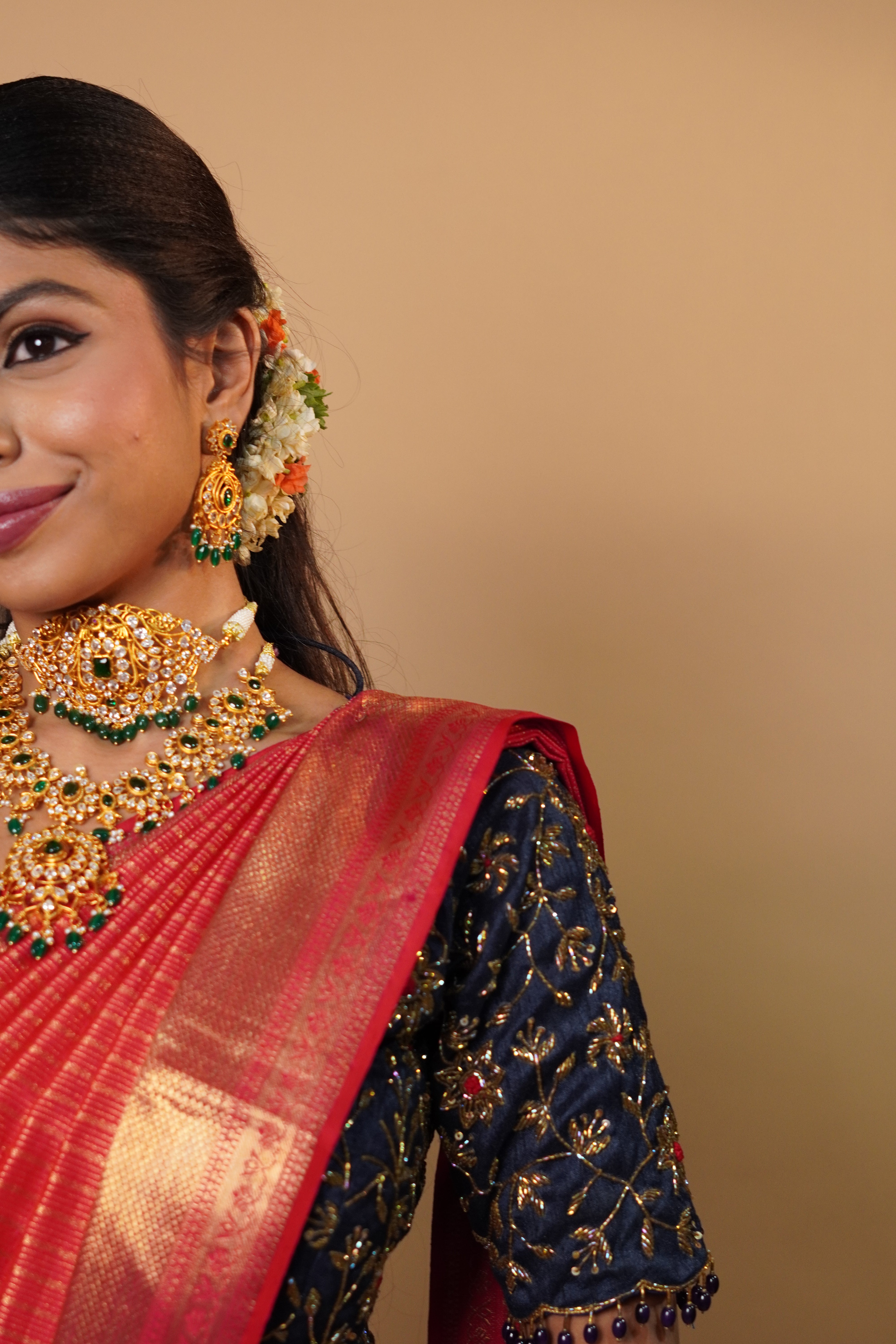 925 Silver Gold Plated Bridal Full Set - 1110