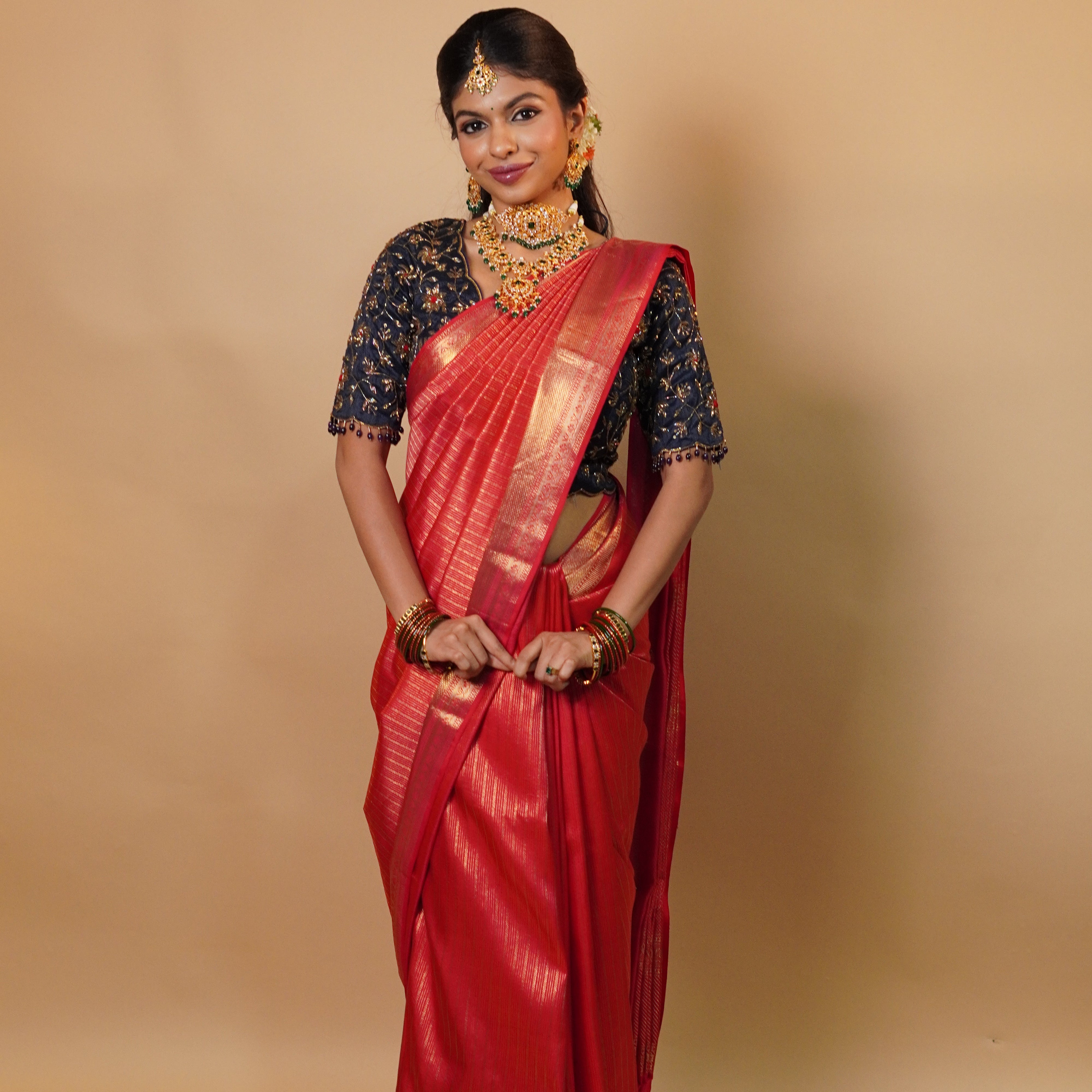 925 Silver Gold Plated Bridal Full Set - 1110