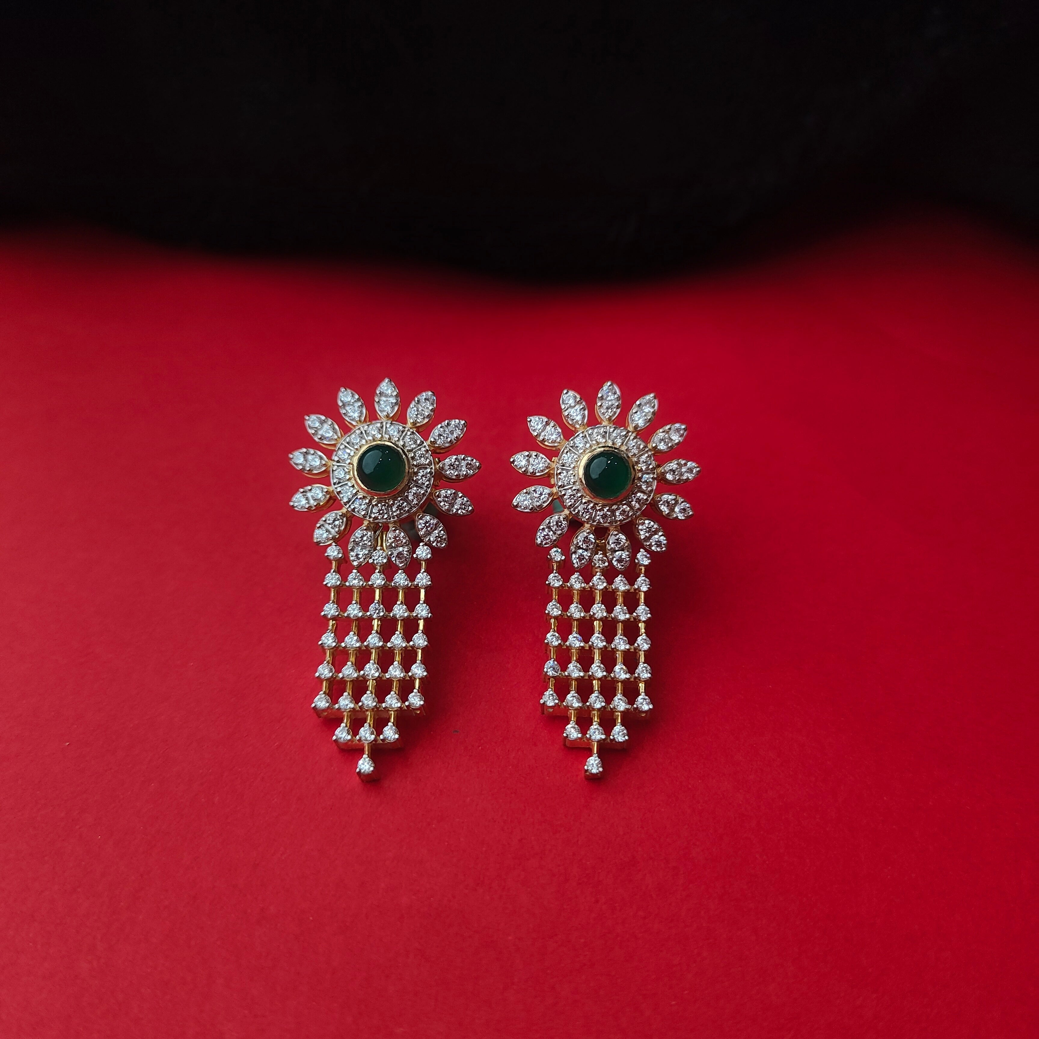 925 Silver Theia Diamond Look Drop Earring -0076