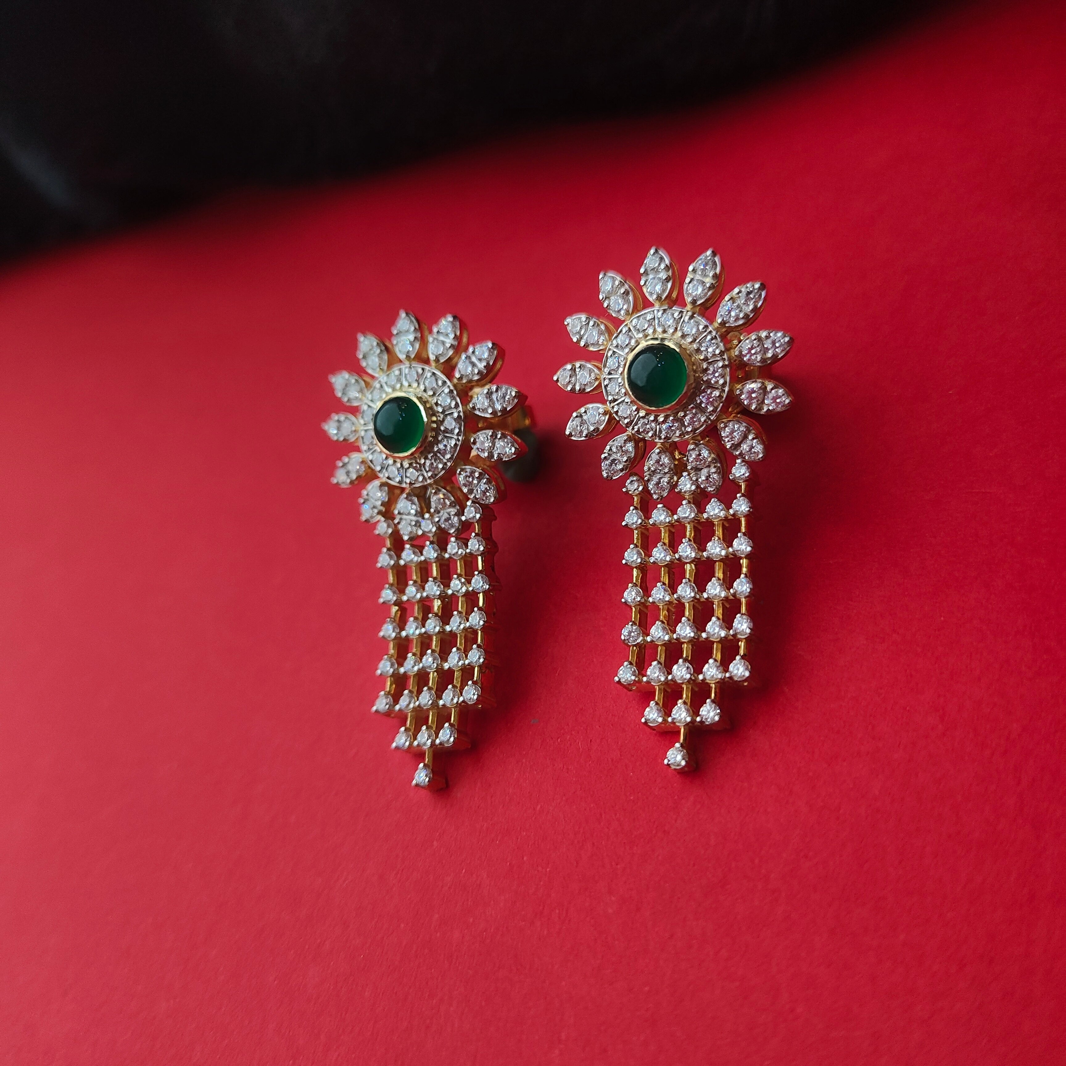 925 Silver Theia Diamond Look Drop Earring -0076