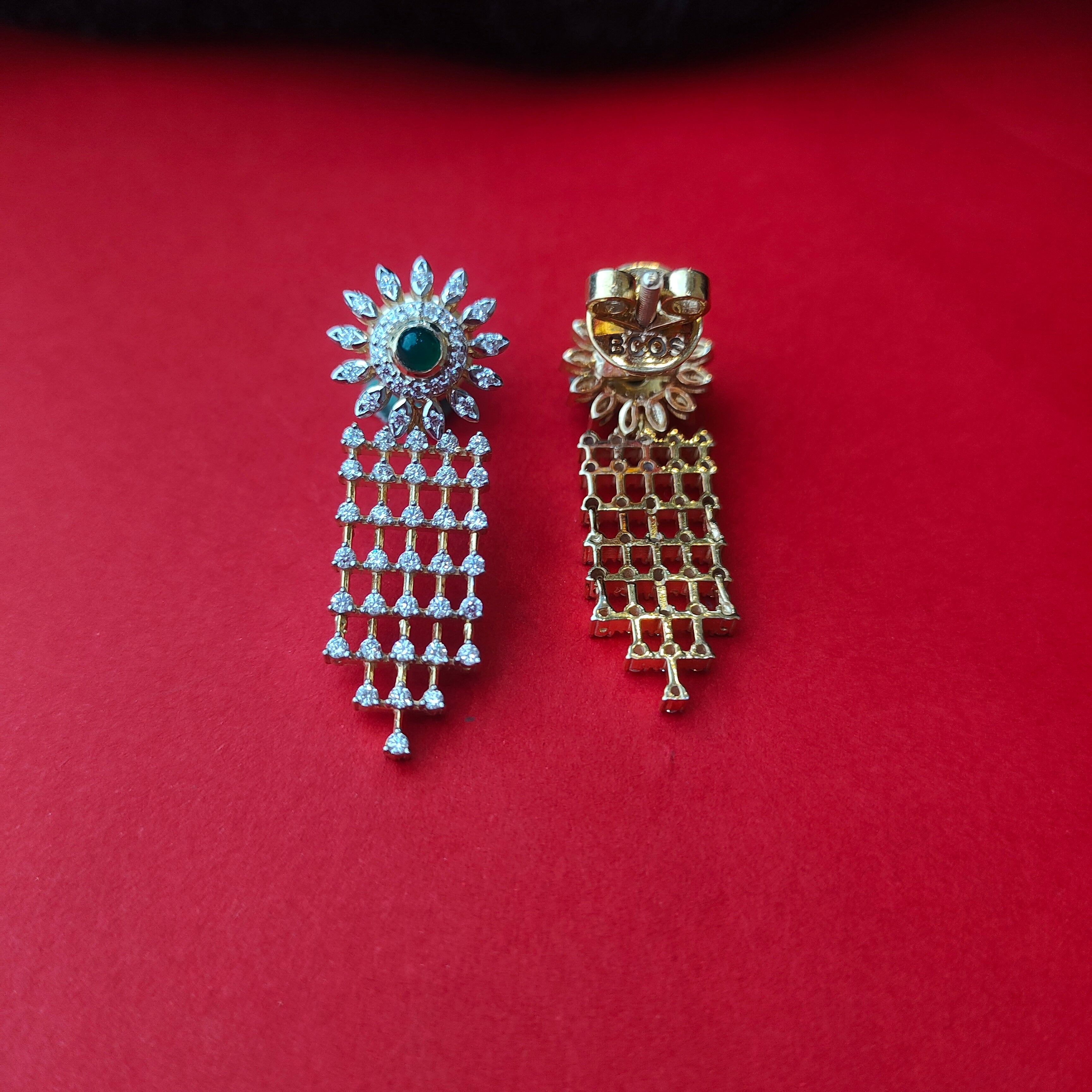 925 Silver Theia Diamond Look Drop Earring -0075