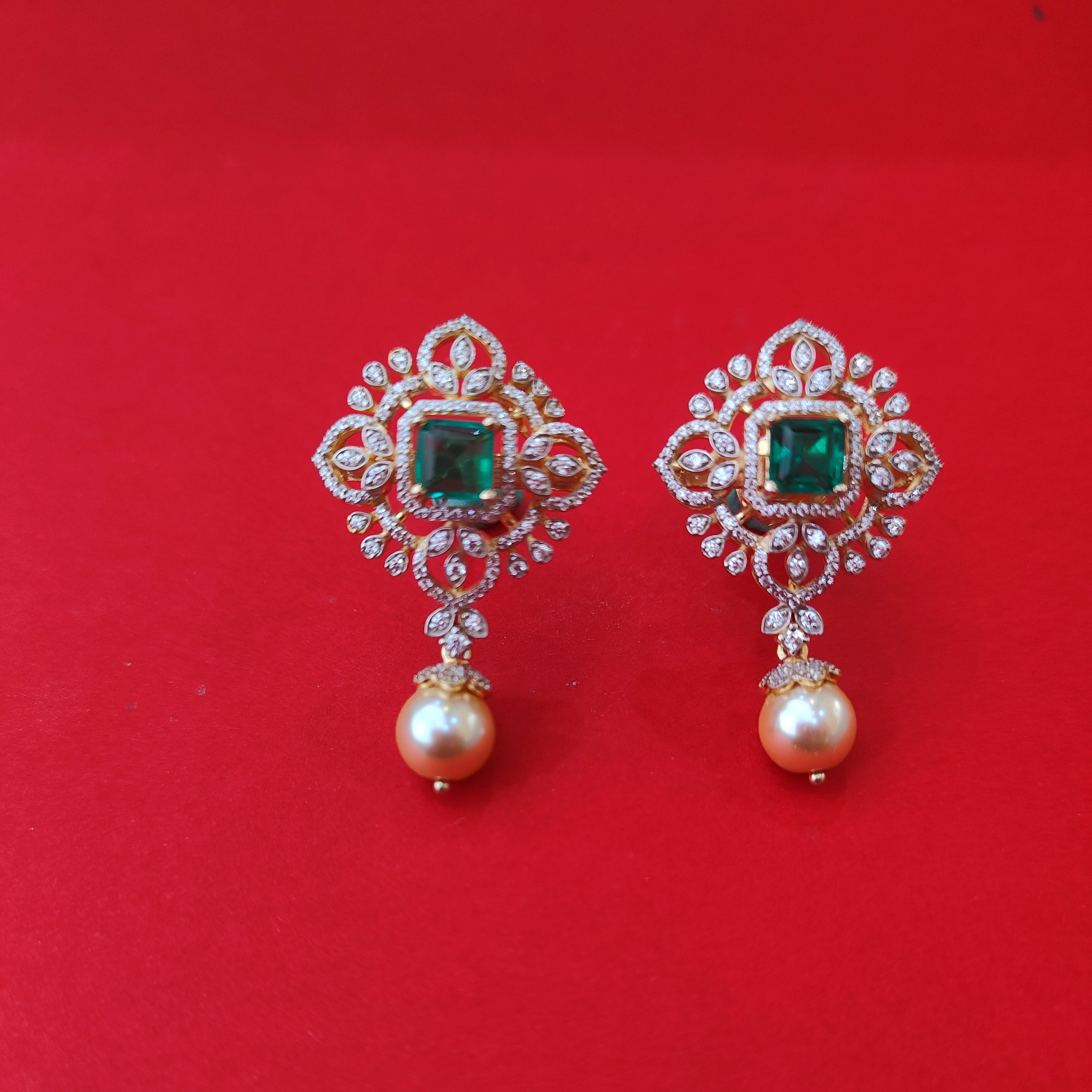 Theia Diamond look Jhumka - 1002 (MADE TO ORDER)
