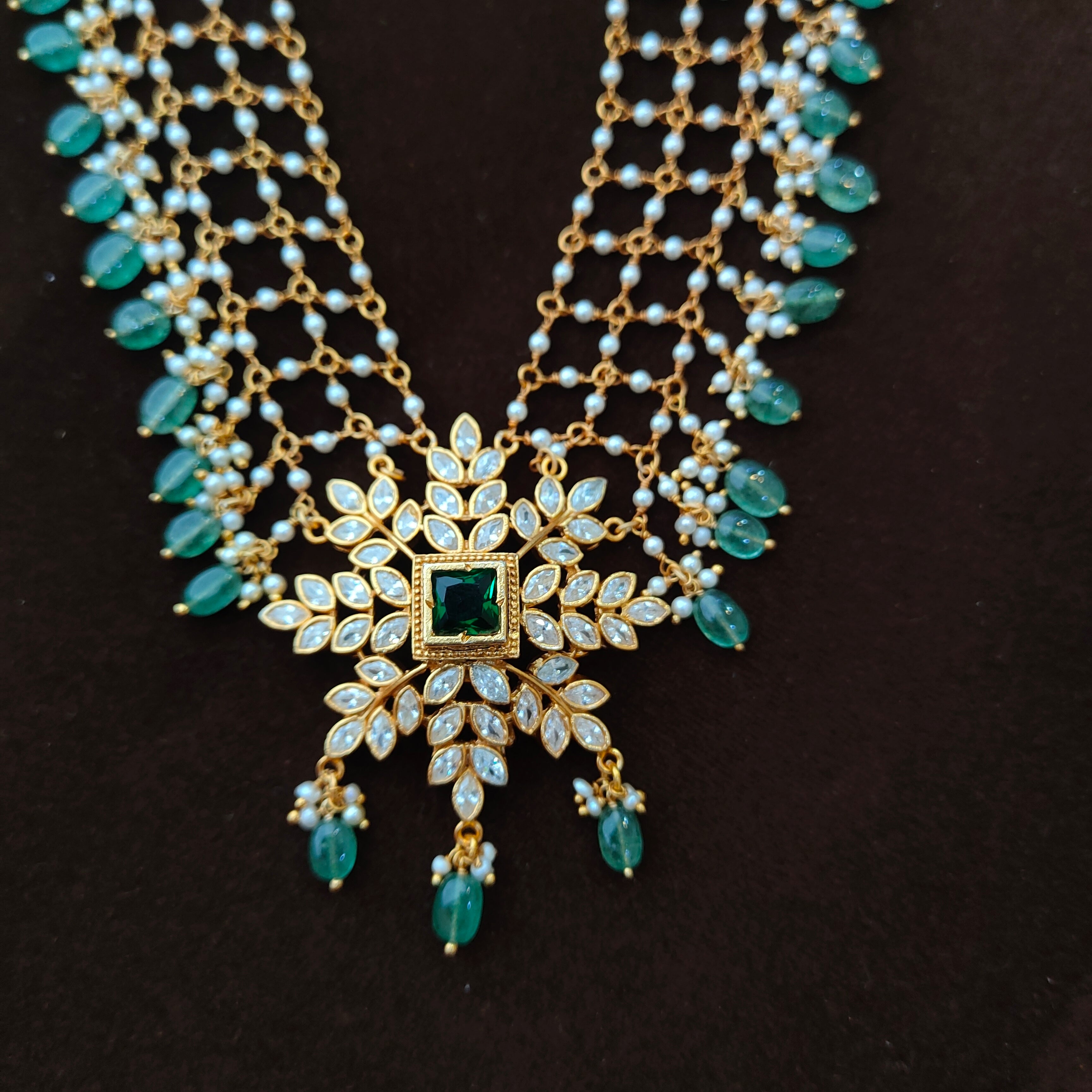 925 Silver Gold Plated Flower beads Haram-1346